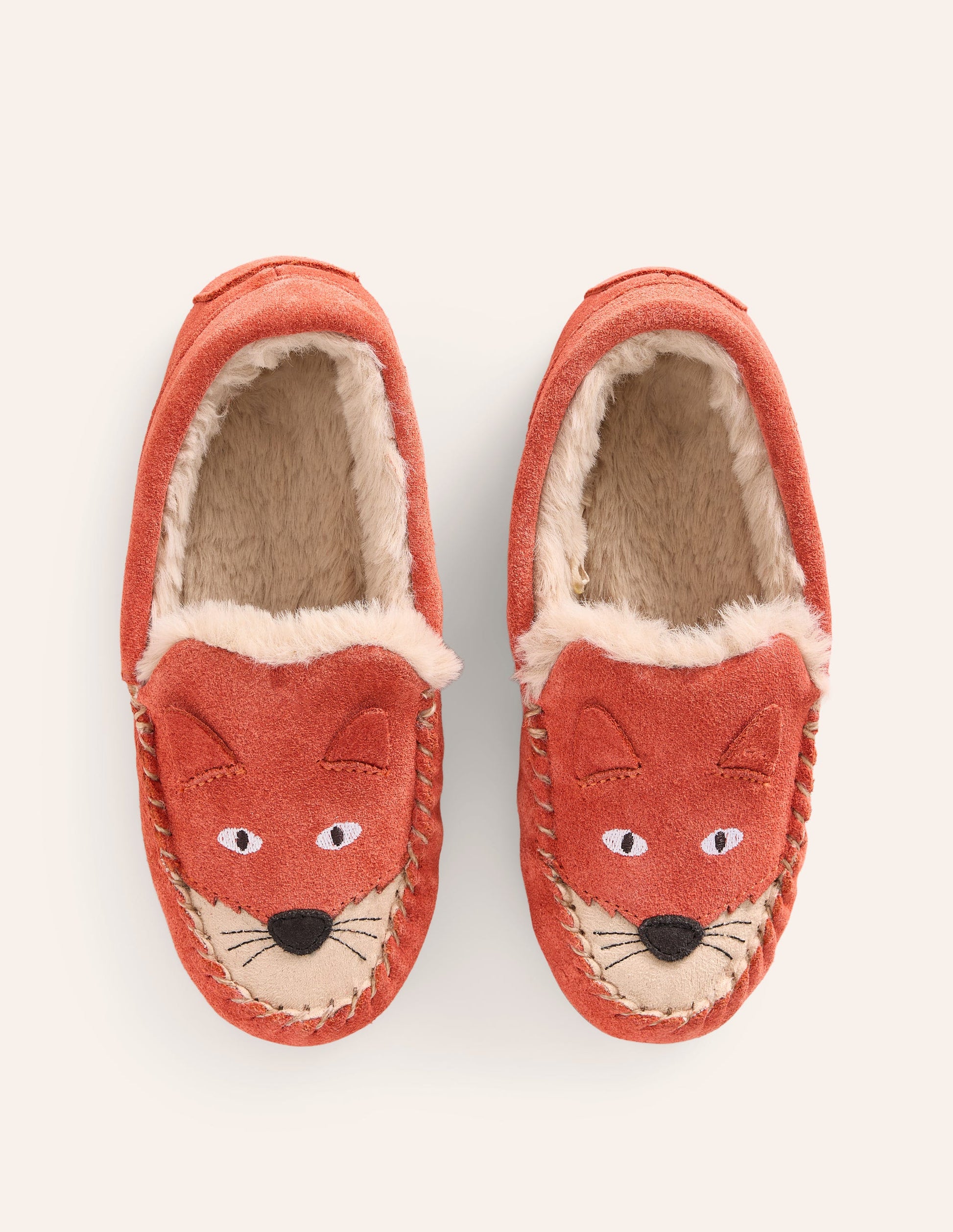 Chaussons confortables en daim renard-Orange épicé automnal-4