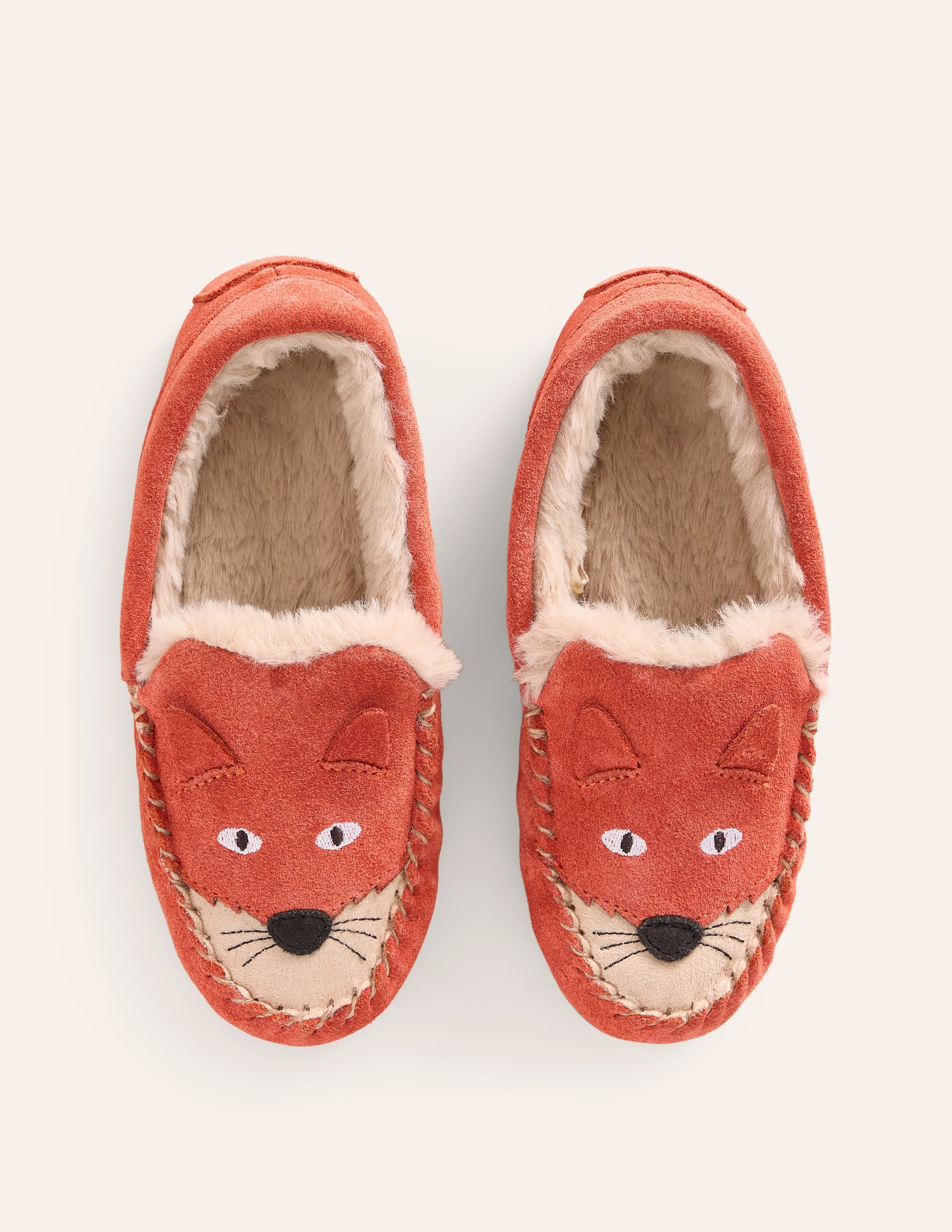 Chaussons confortables en daim renard-Orange épicé automnal - Image 4