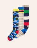 3 paires de chaussettes de ski-Multicolore