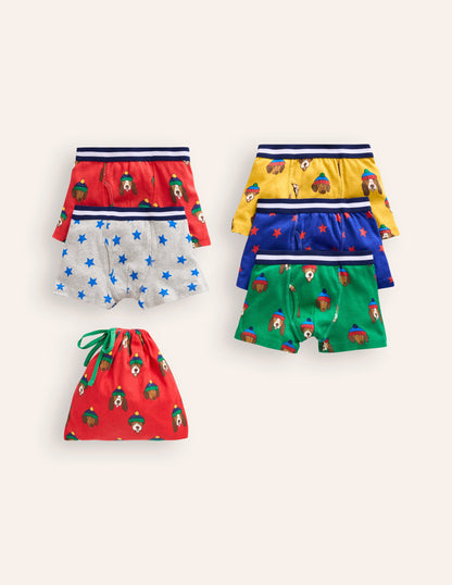 Boxershorts im 5er-Pack-Bunt Hunde