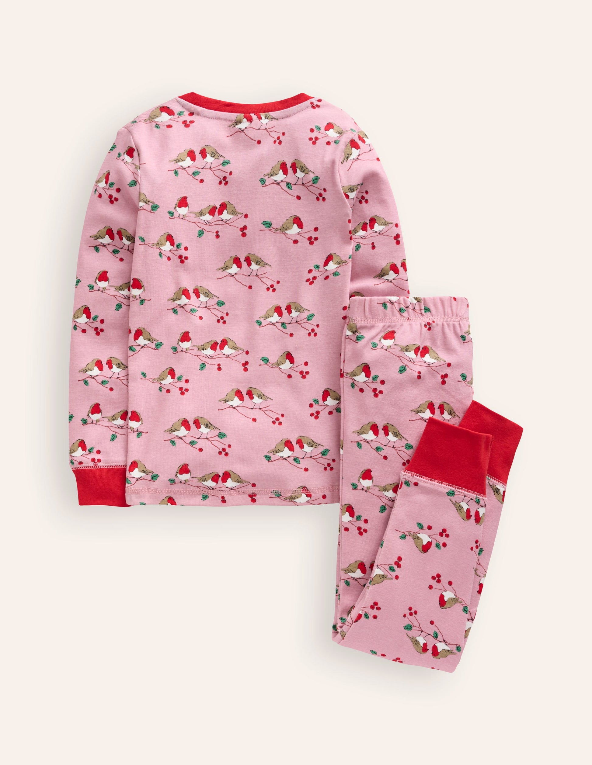 Pyjama long douillet-Rouges-gorges rose-2