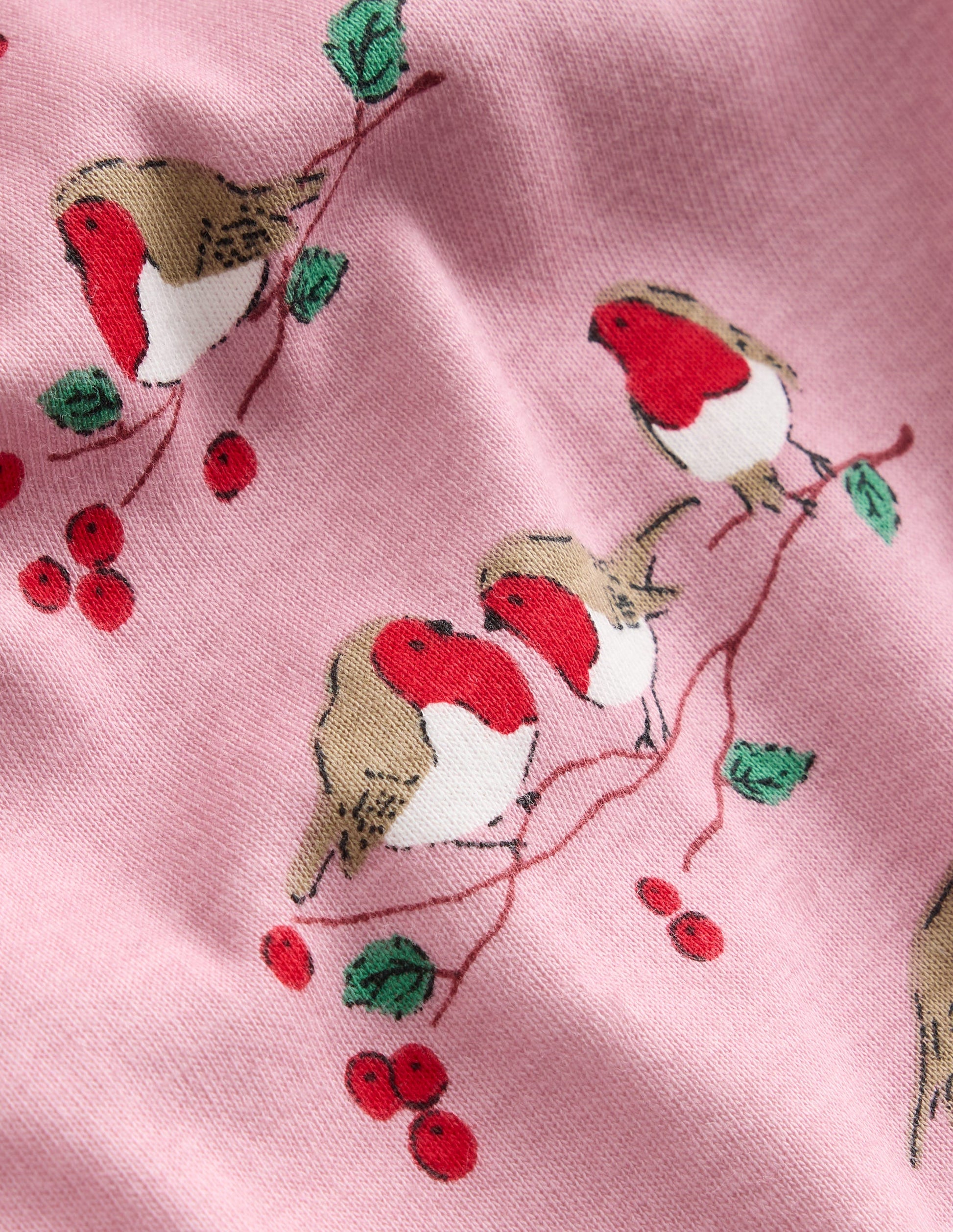 Pyjama long douillet-Rouges-gorges rose-3