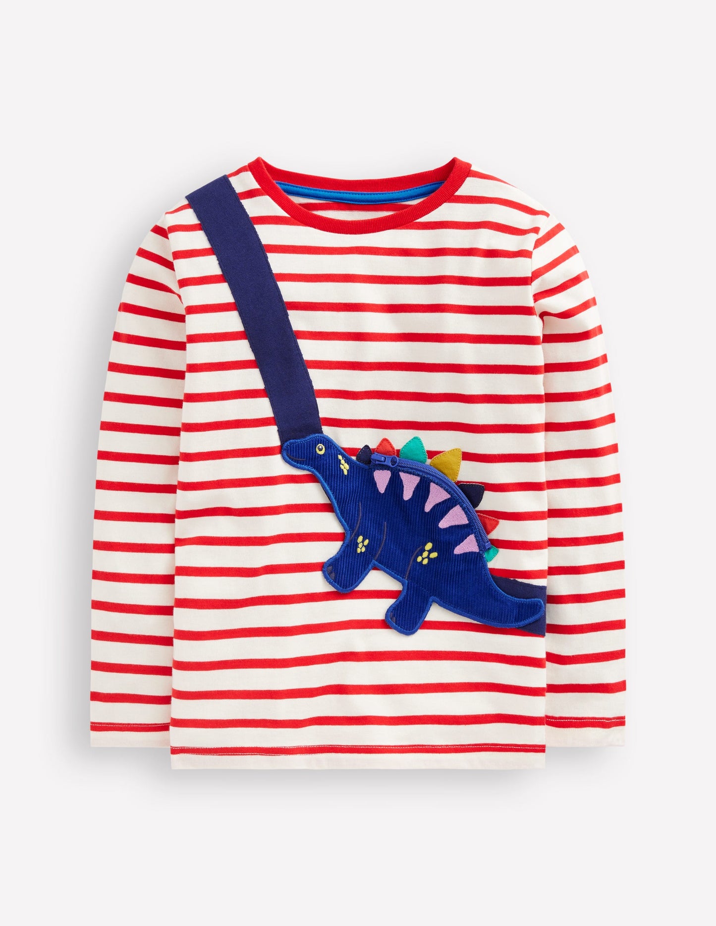 Novelty Bag T-shirt-Poppy Red Dino