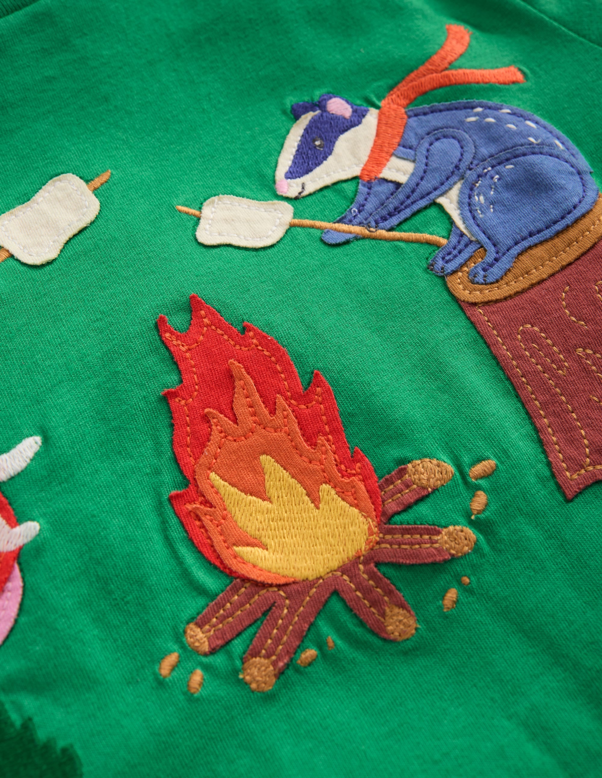 T-Shirt mit kleinen Tierapplikationen-Schottengrün, Tiere - Image 3