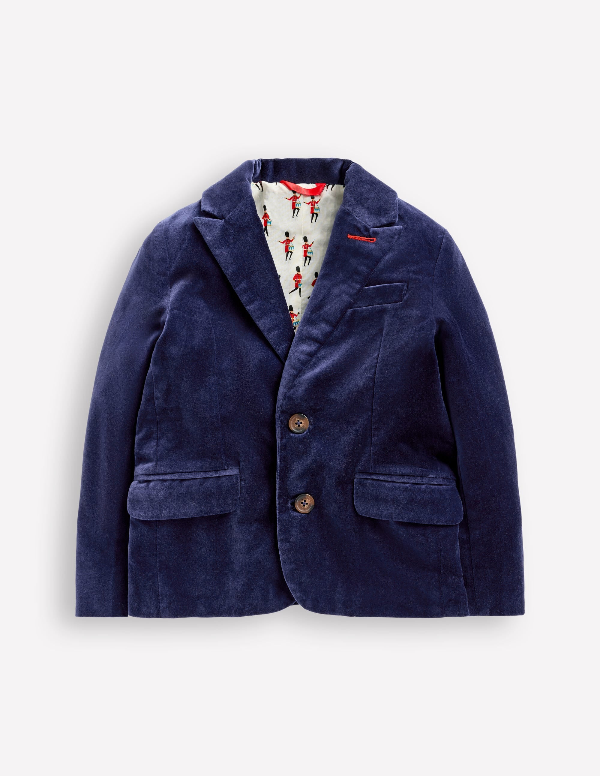 Klassischer Samtblazer-Schuluniform-Navy, Samt - Image 1