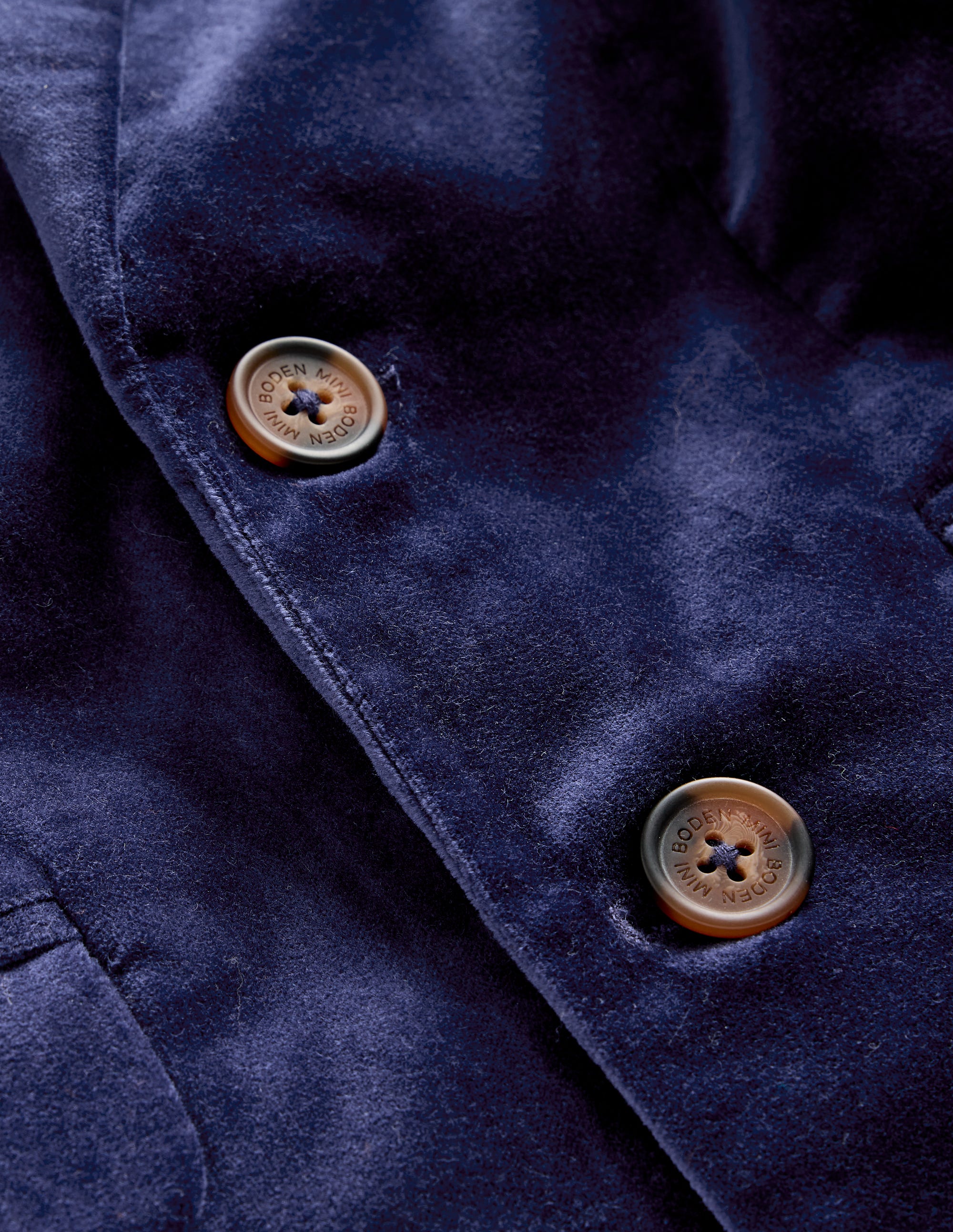 Klassischer Samtblazer-Schuluniform-Navy, Samt - Image 3