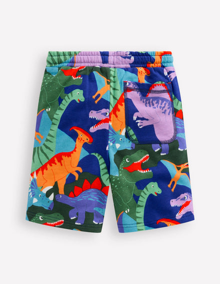 Bedruckte Shorts mit bequemer Passform-Bunt Dinosaurier Tarnmuster