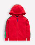 Rainbow Zip-up Hoodie-Cherry Tomato Red