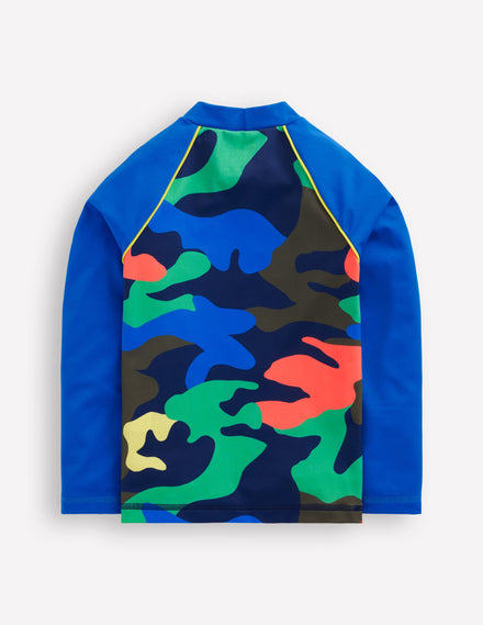 Logo Rash Vest-Multi Rainbow Camo