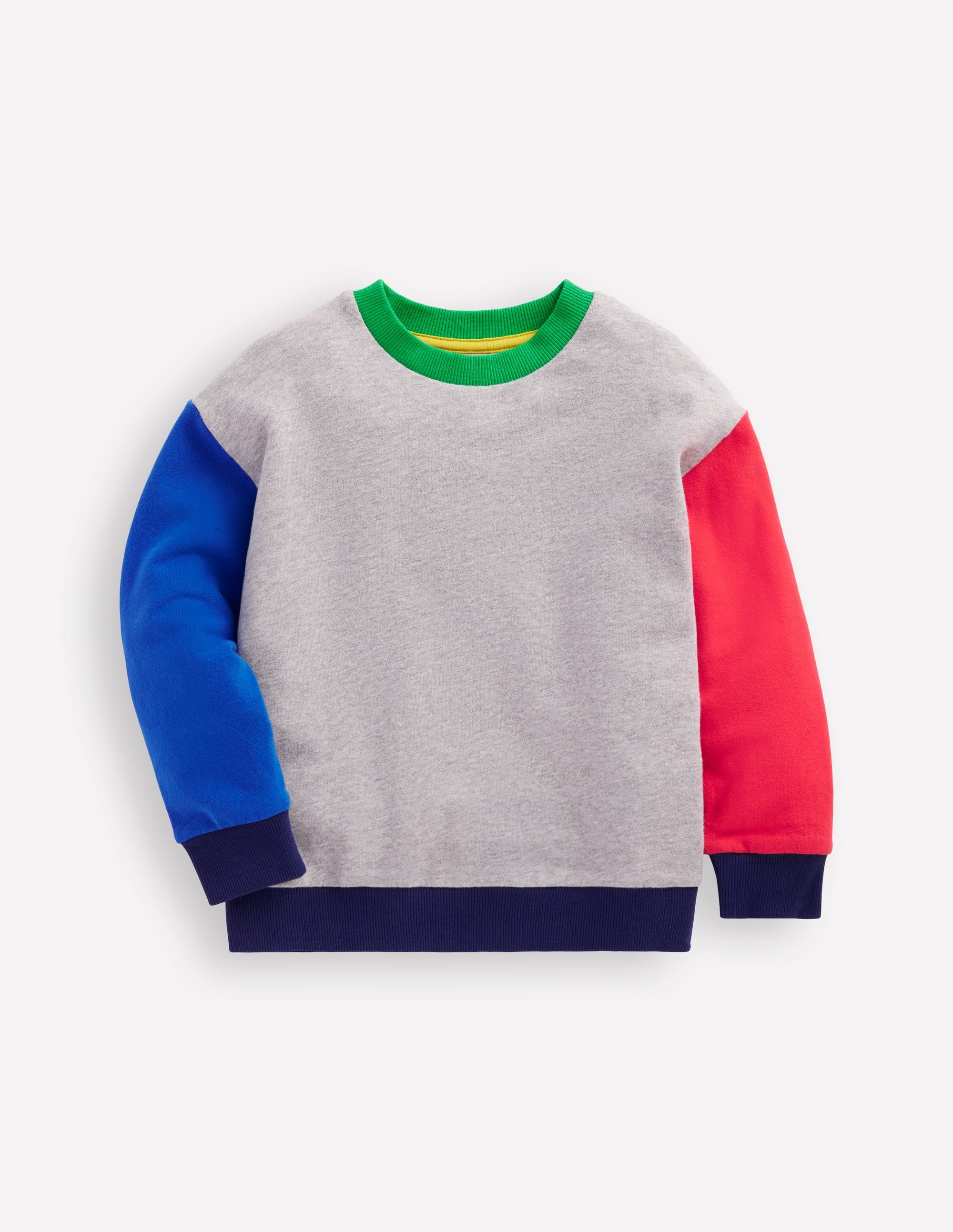 Rainbow Sweatshirt-Grey Marl Colourblock - Image 1