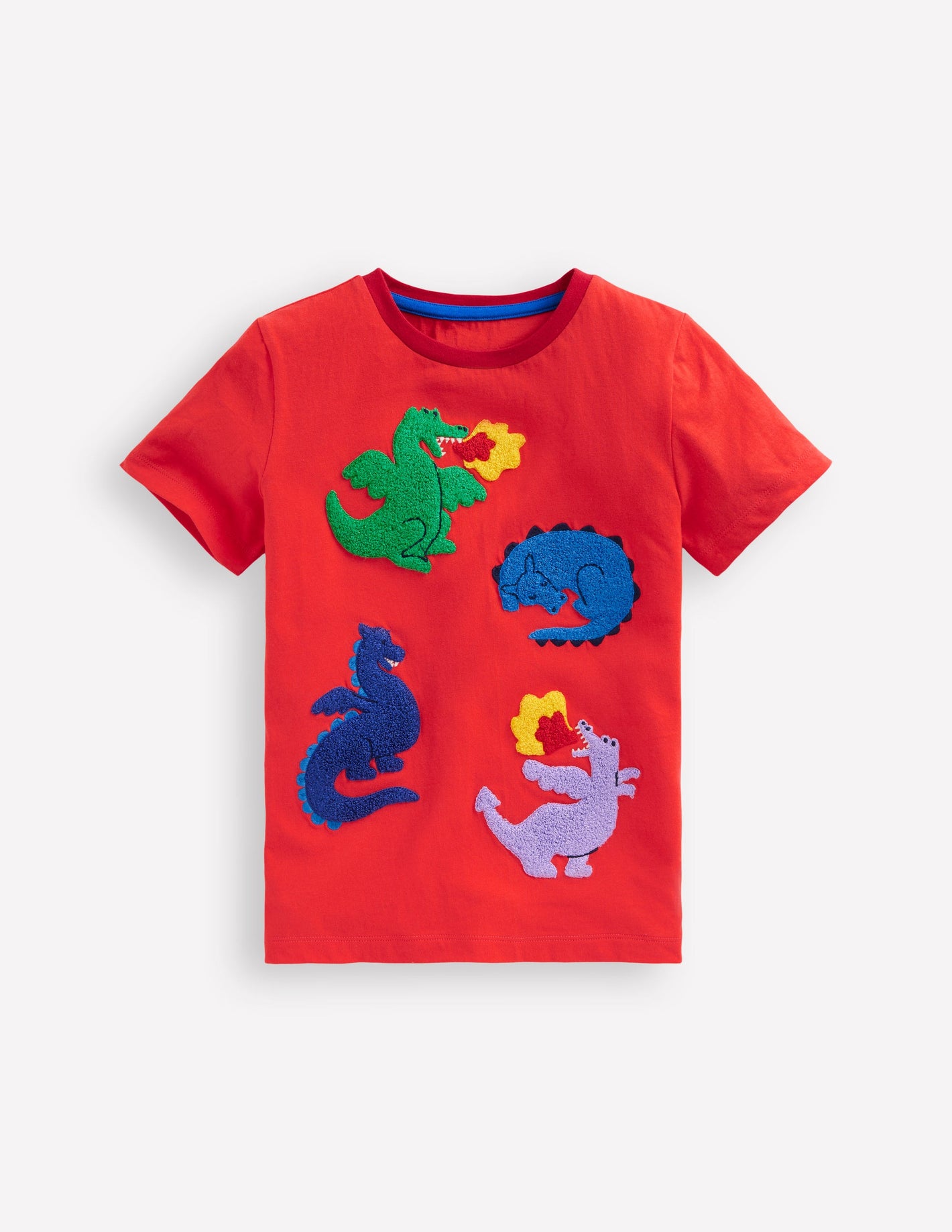 T-shirt manches courtes en bouclé-Dragons Rouge Confiture