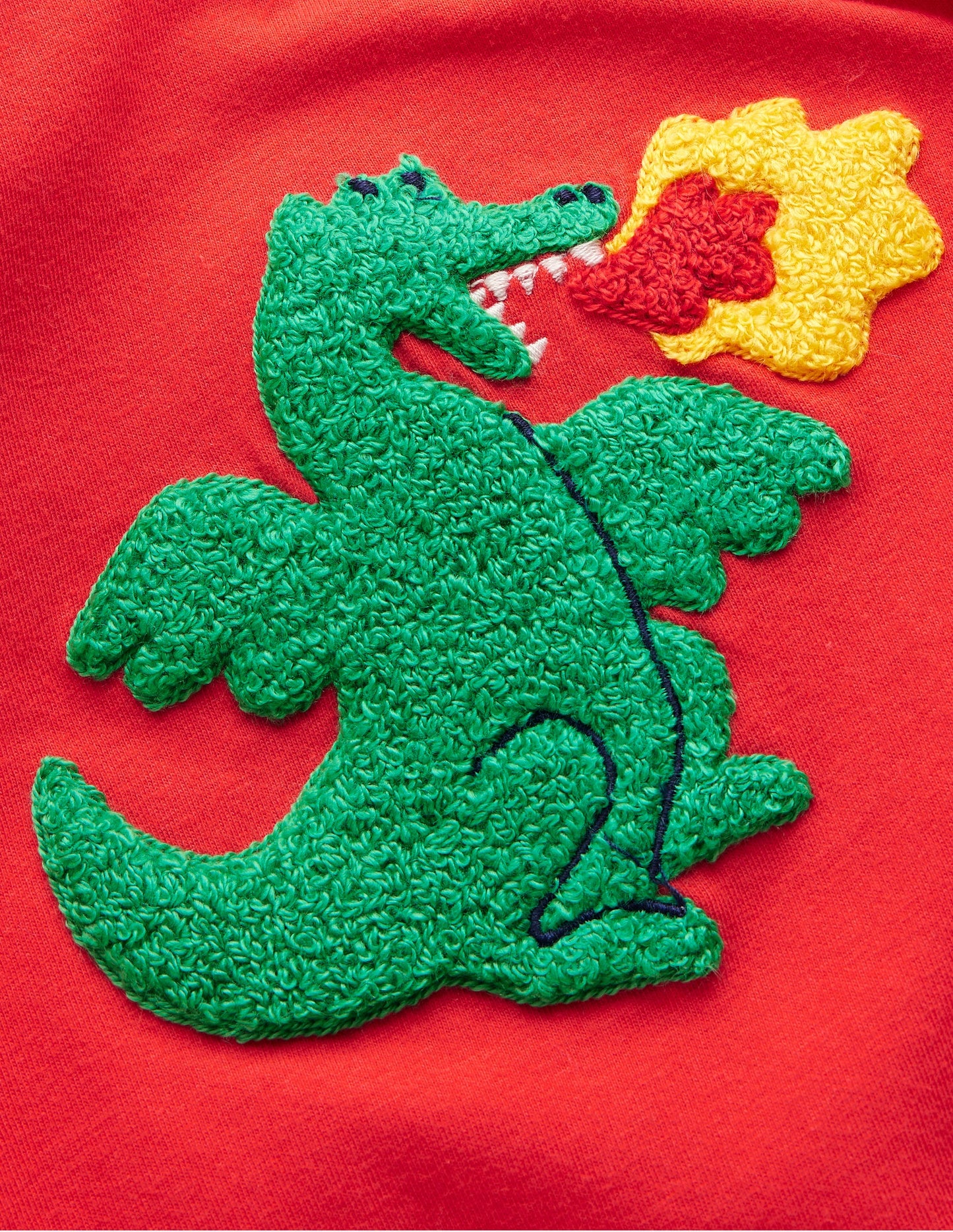 T-shirt manches courtes en bouclé-Dragons Rouge Confiture