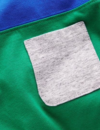 Colourblock T-Shirt-Sapling Green Colourblock