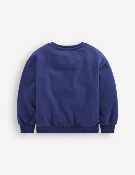 Lustiges Sweatshirt-Steuerbordblau Drachen