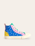 Baskets montantes en toile-Pois multi