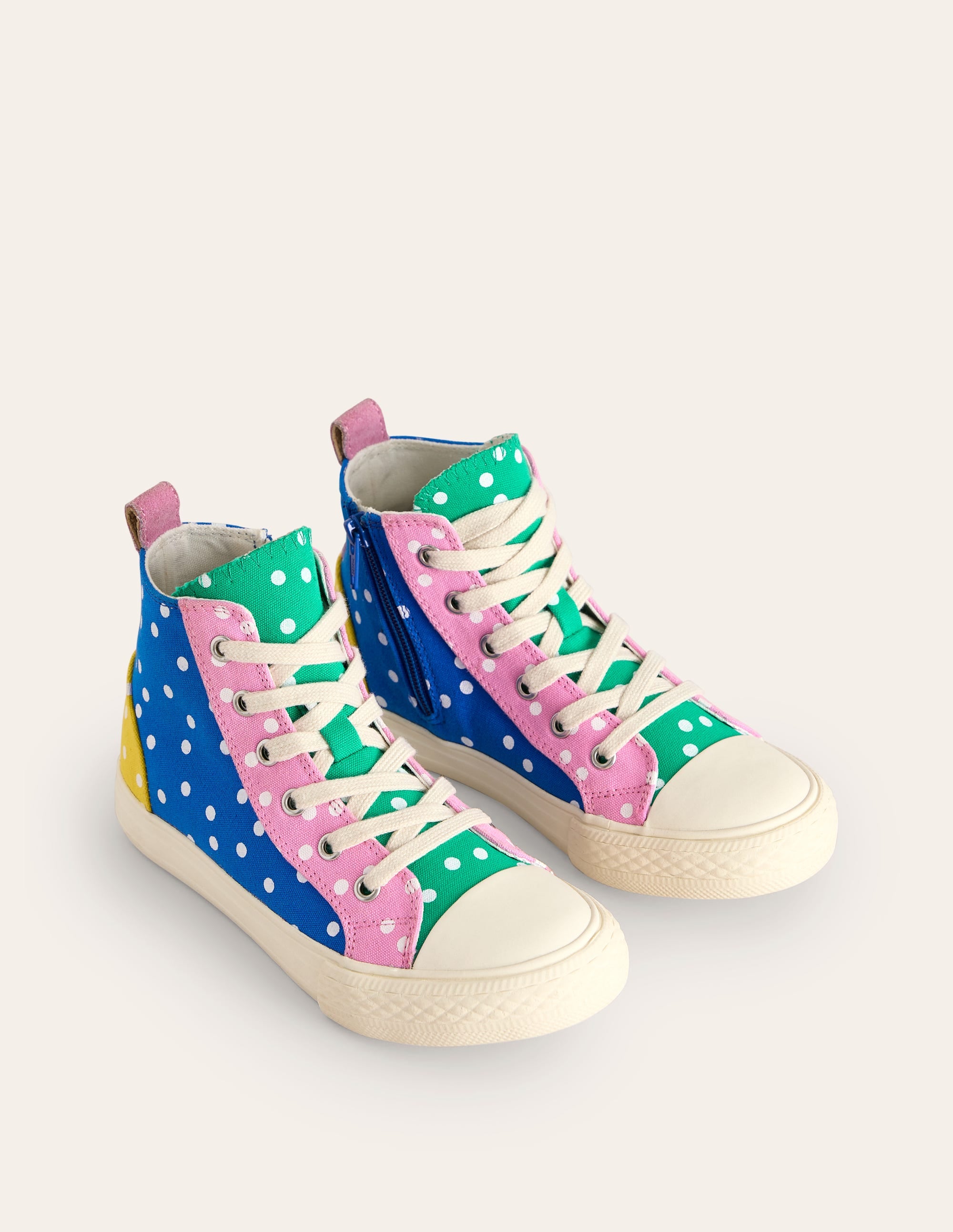 Baskets montantes en toile-Pois multi - Image 2