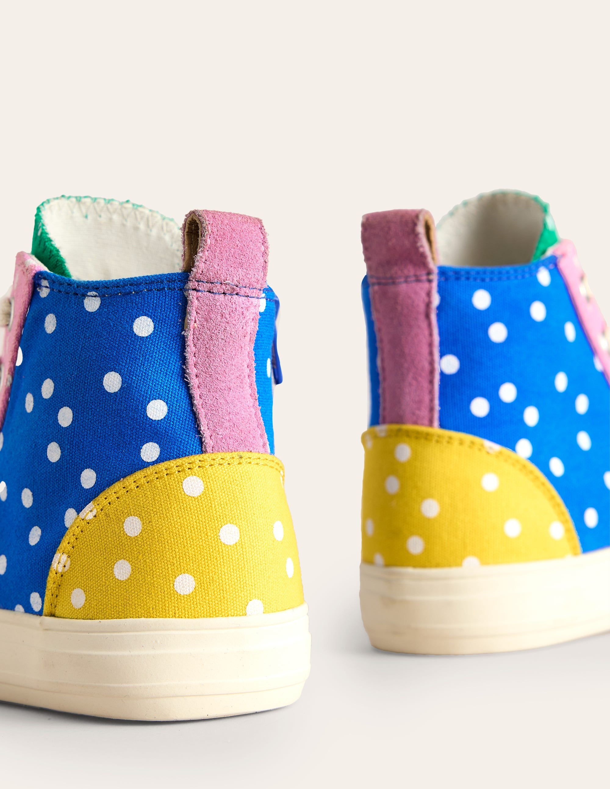 Baskets montantes en toile-Pois multi - Image 3