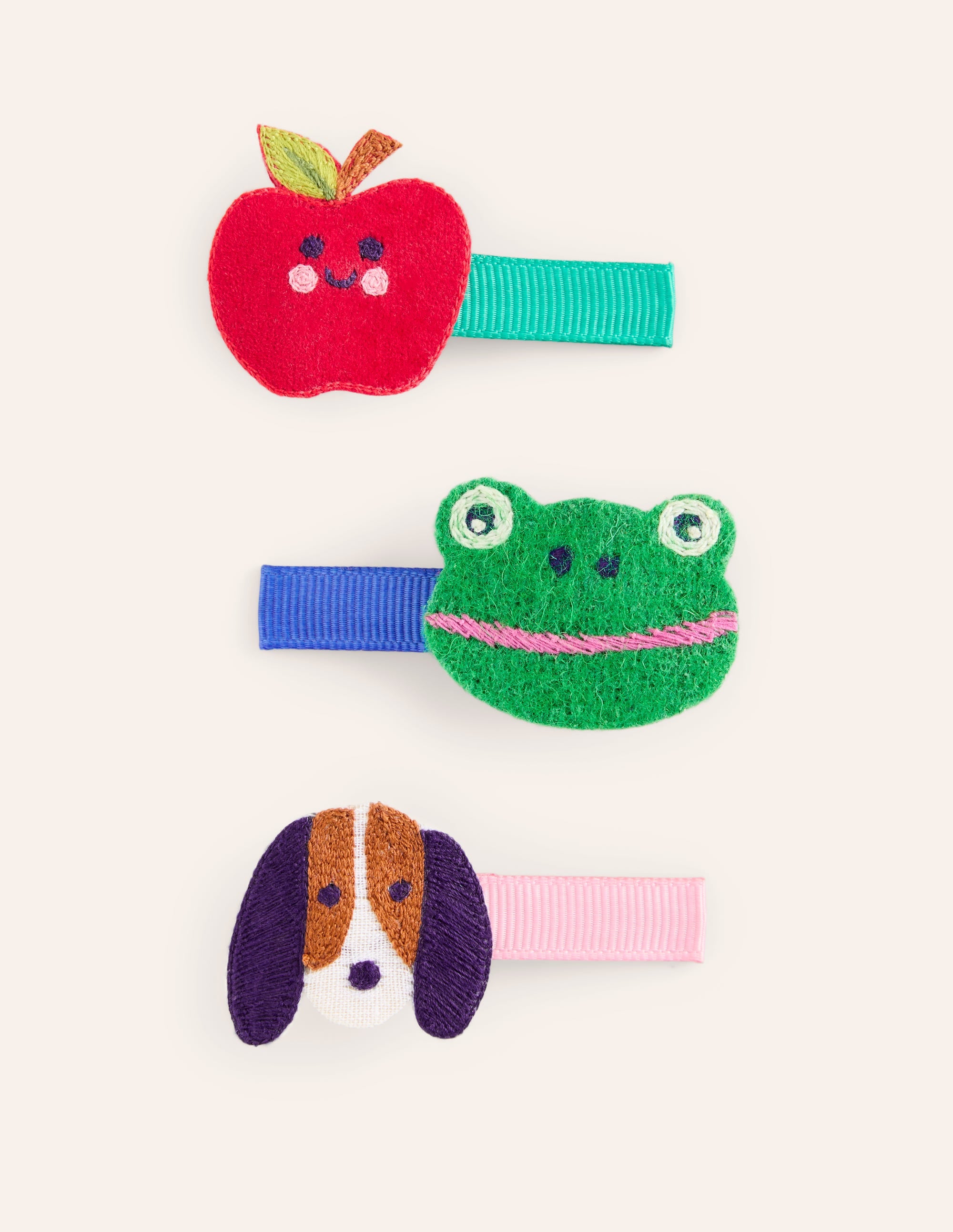 3 barrettes à cheveux-Animaux multi - Image 1