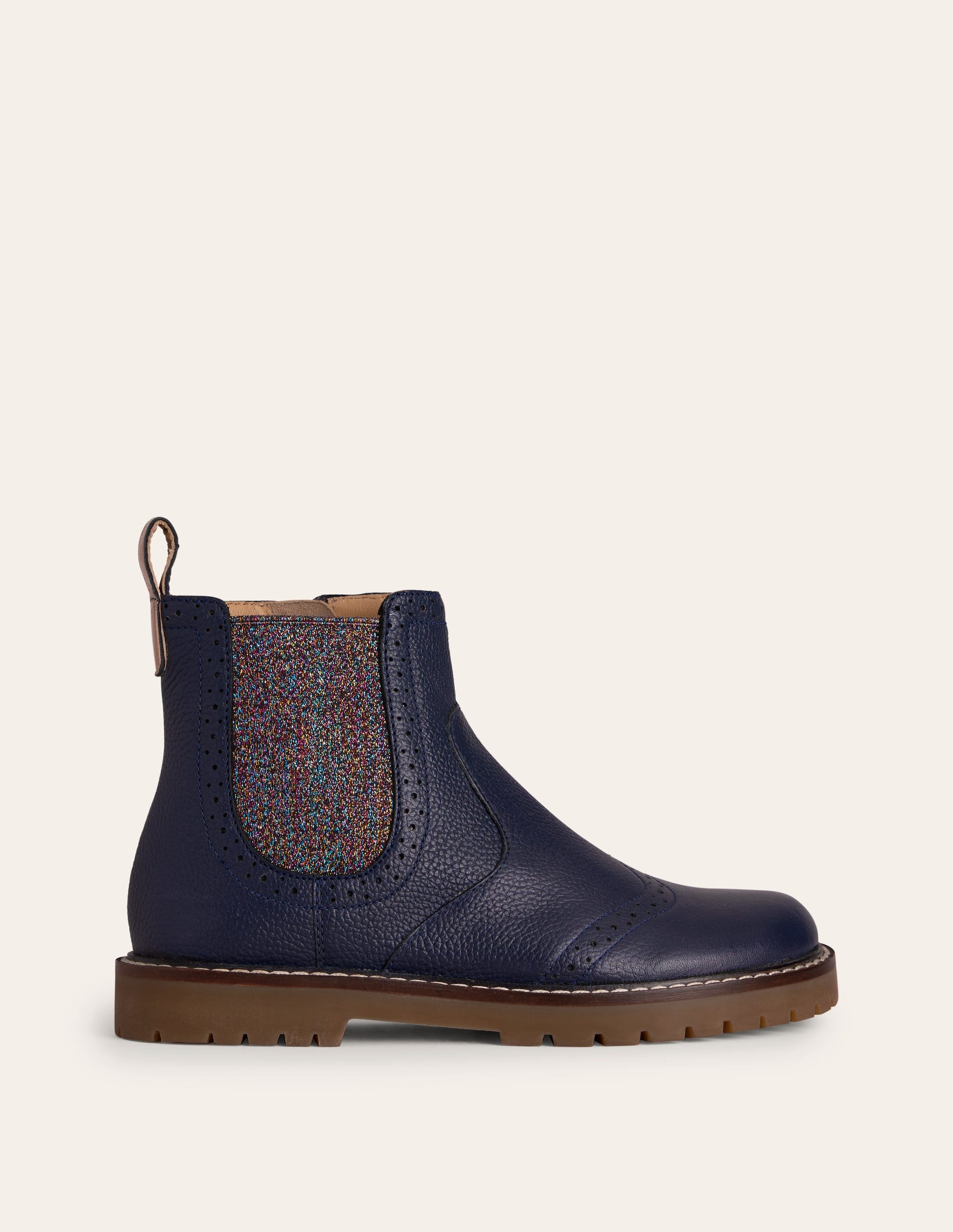 Chelsea-Stiefel aus Leder-Französisches Marineblau-1