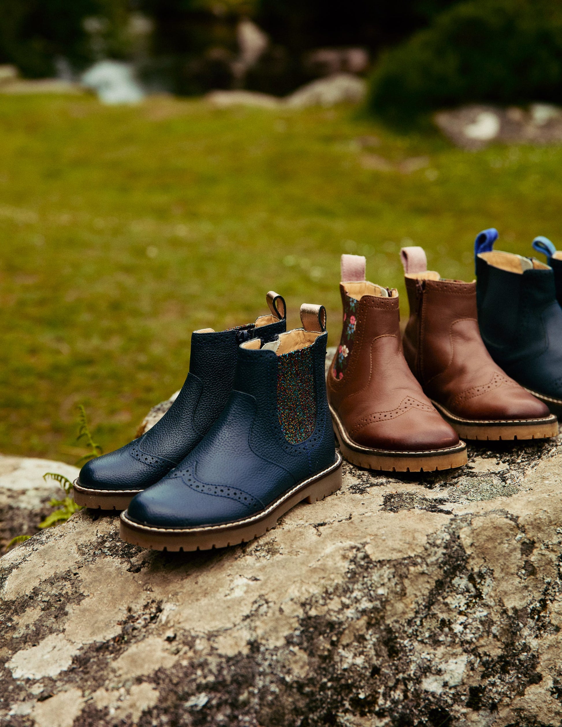 Chelsea-Stiefel aus Leder-Französisches Marineblau-4