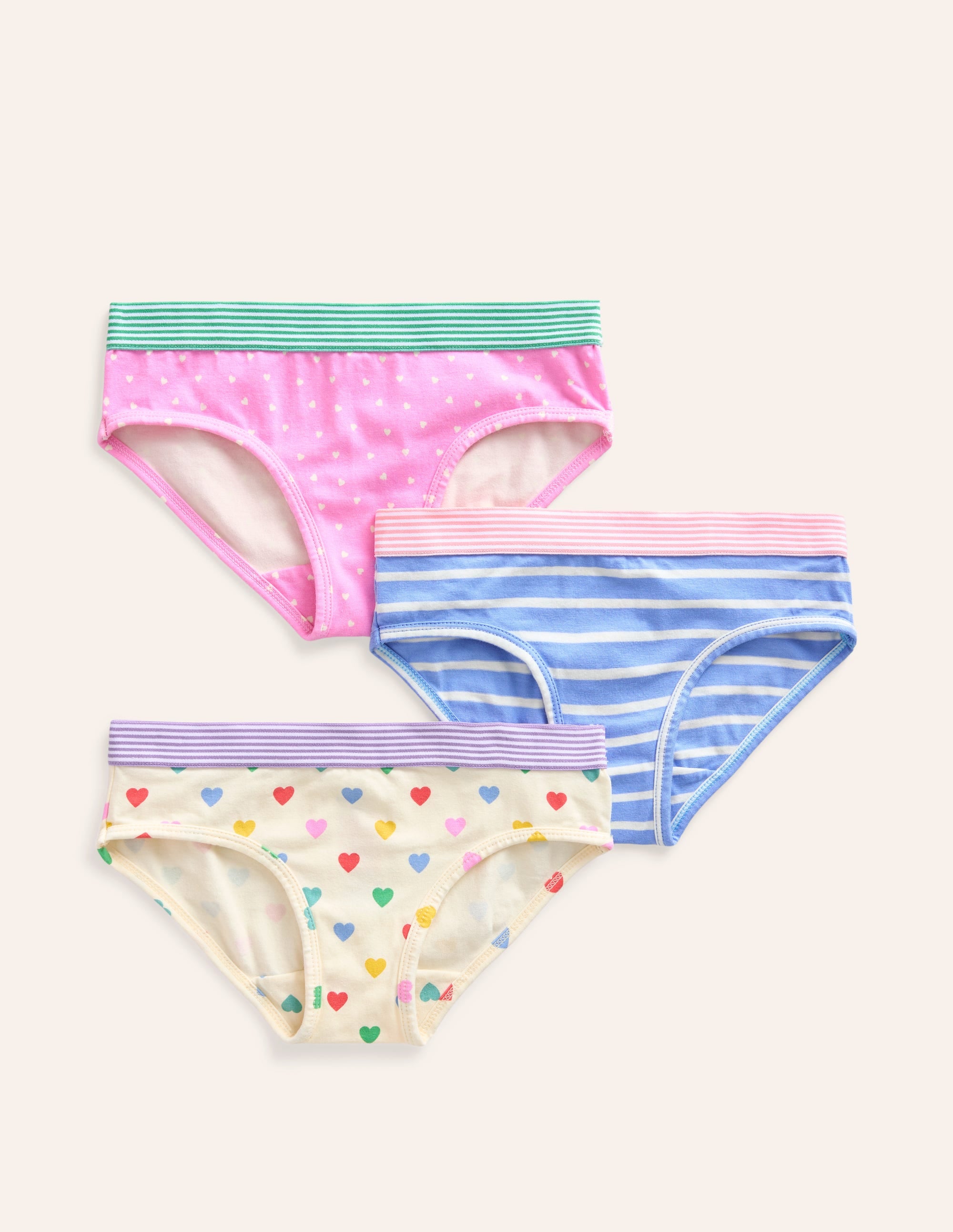 3 culottes-Bunt Herzen - Image 1