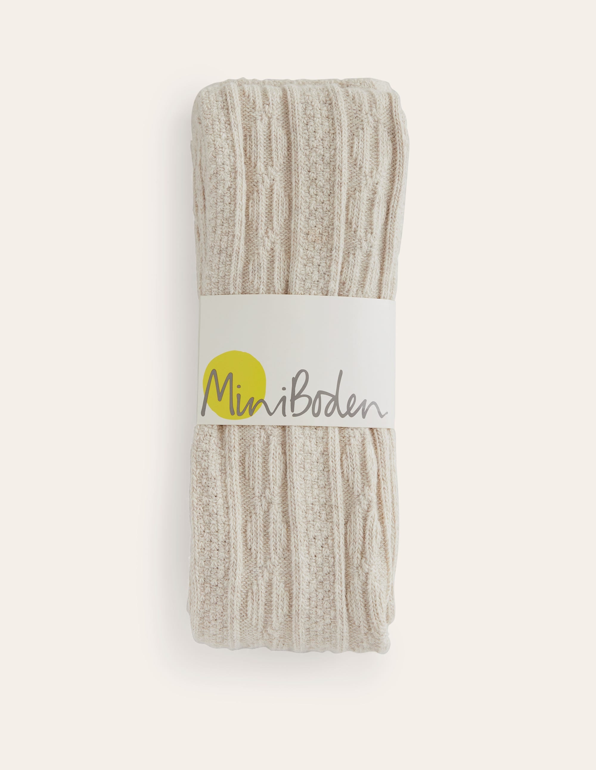 Collant en maille torsadée sans pieds-Avoine chine - Image 2