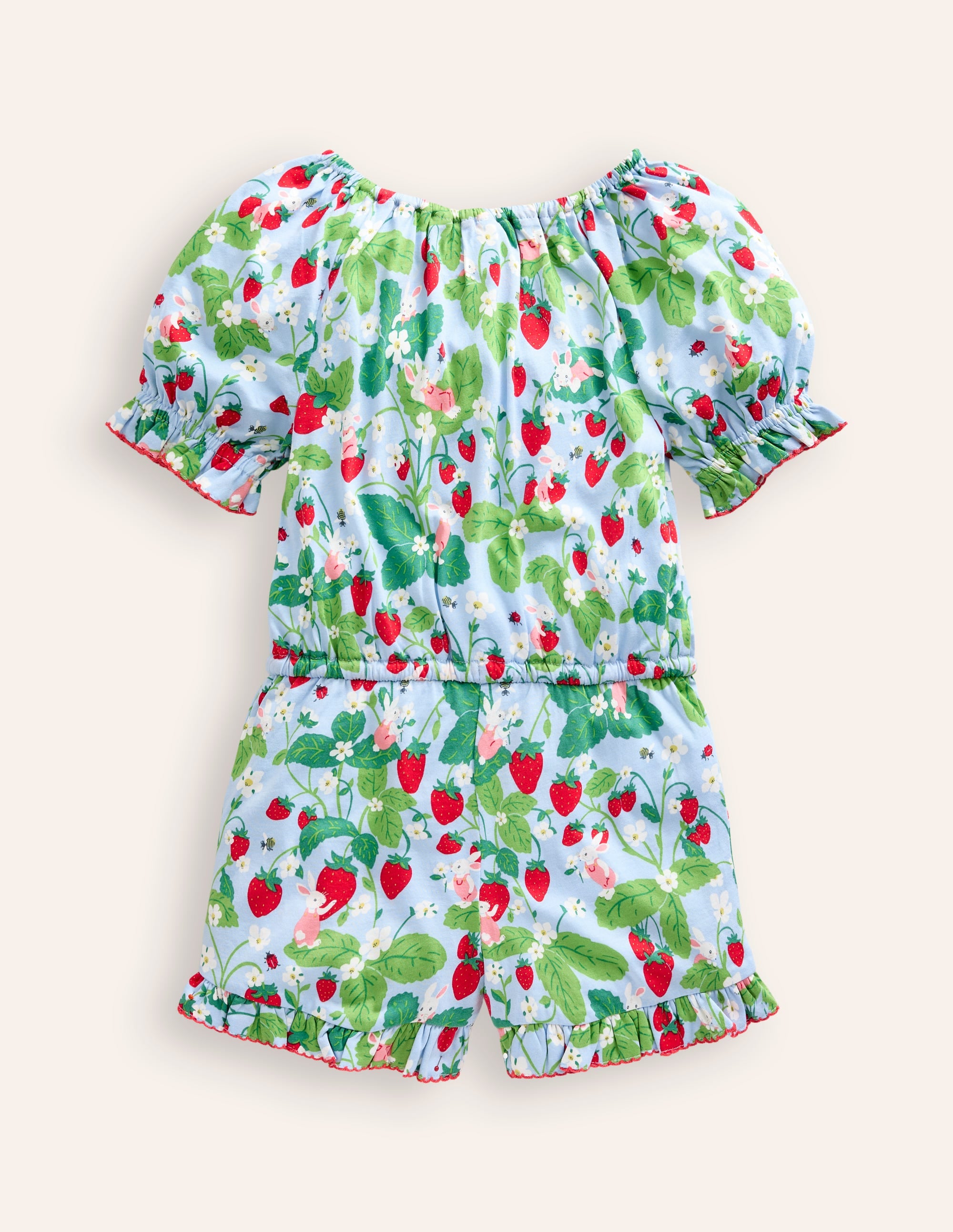 Bedruckter Jumpsuit aus Jersey (WW)-Erdbeerfeld - Image 2