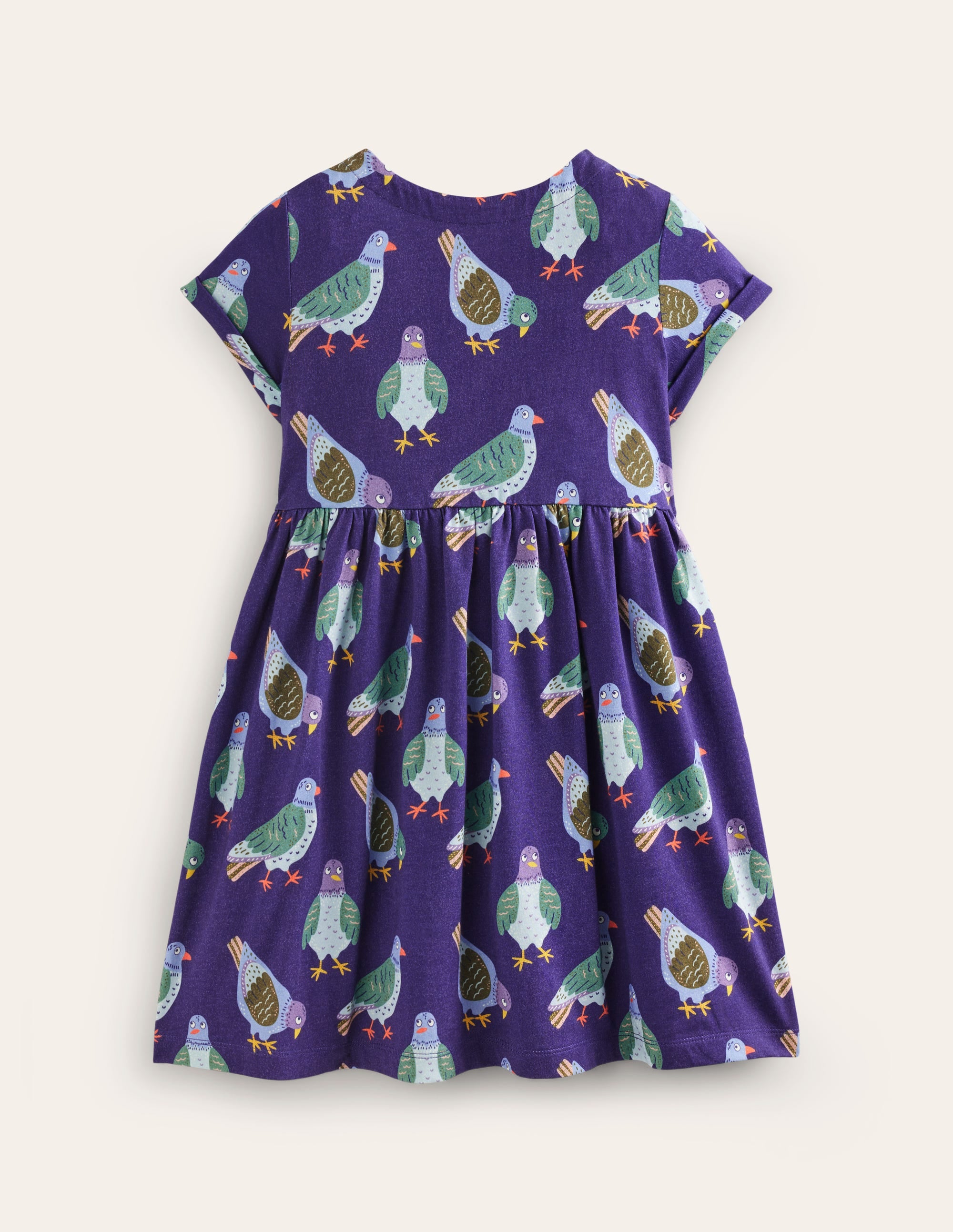 Robe fun à manches courtes en jersey-Pigeons bleu marine tribord - Image 3