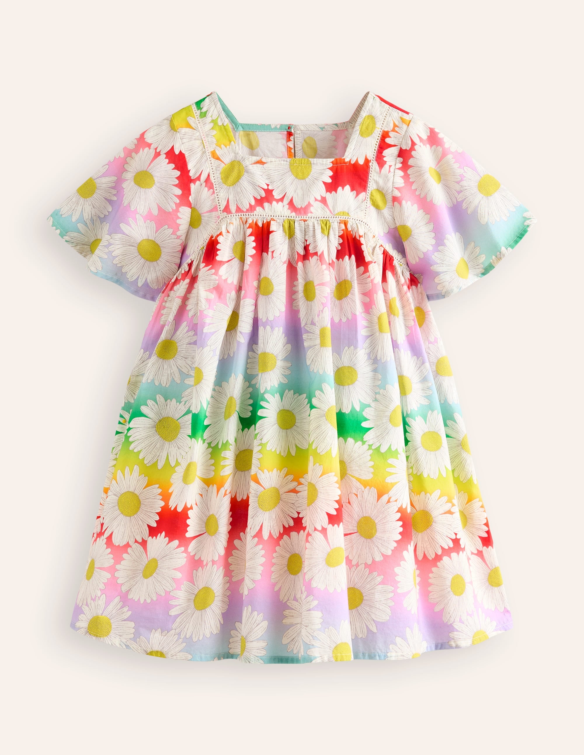 Leichtes Freizeitkleid-Bunt Ombré Gänseblümchen - Image 1