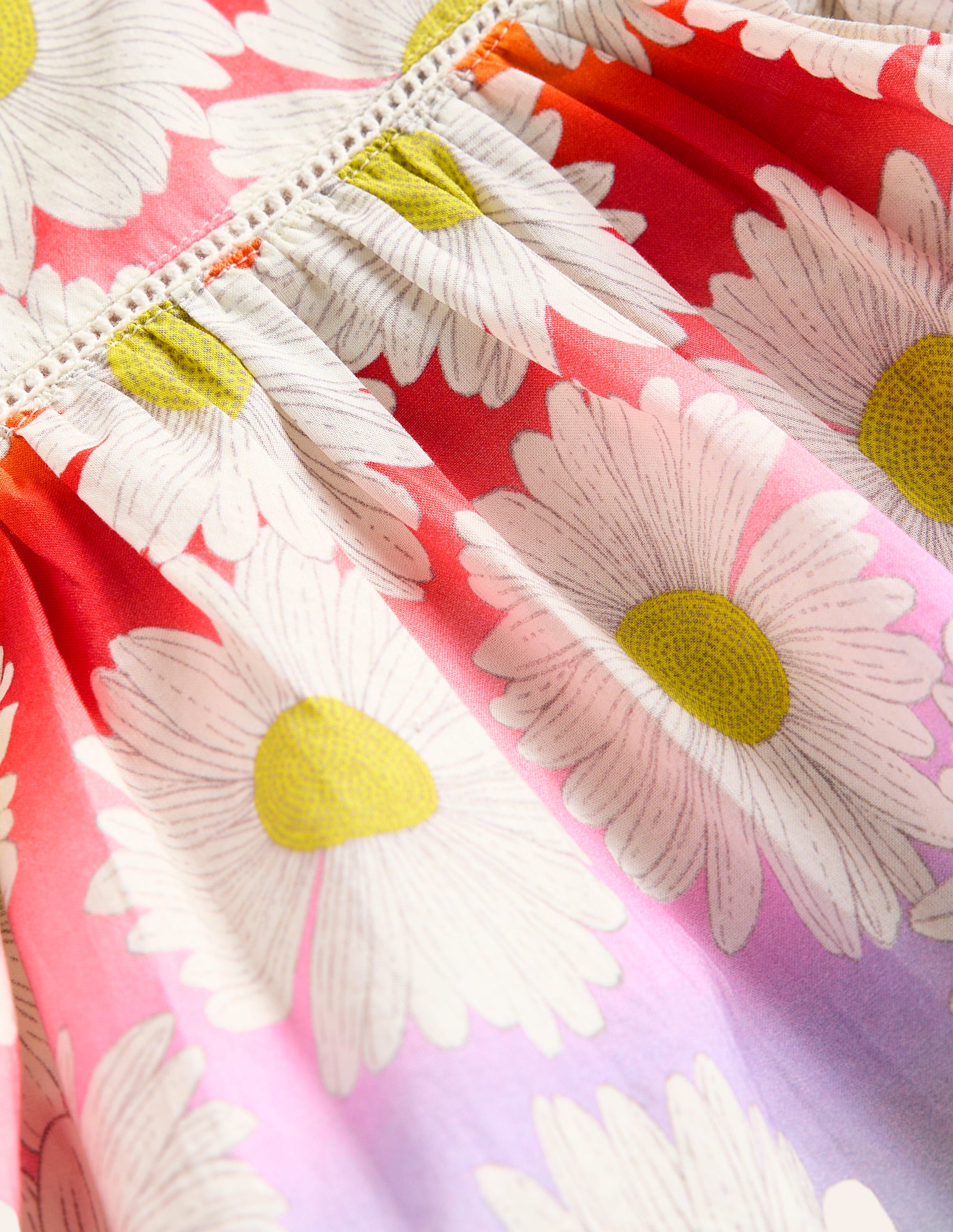 Leichtes Freizeitkleid-Bunt Ombré Gänseblümchen - Image 3