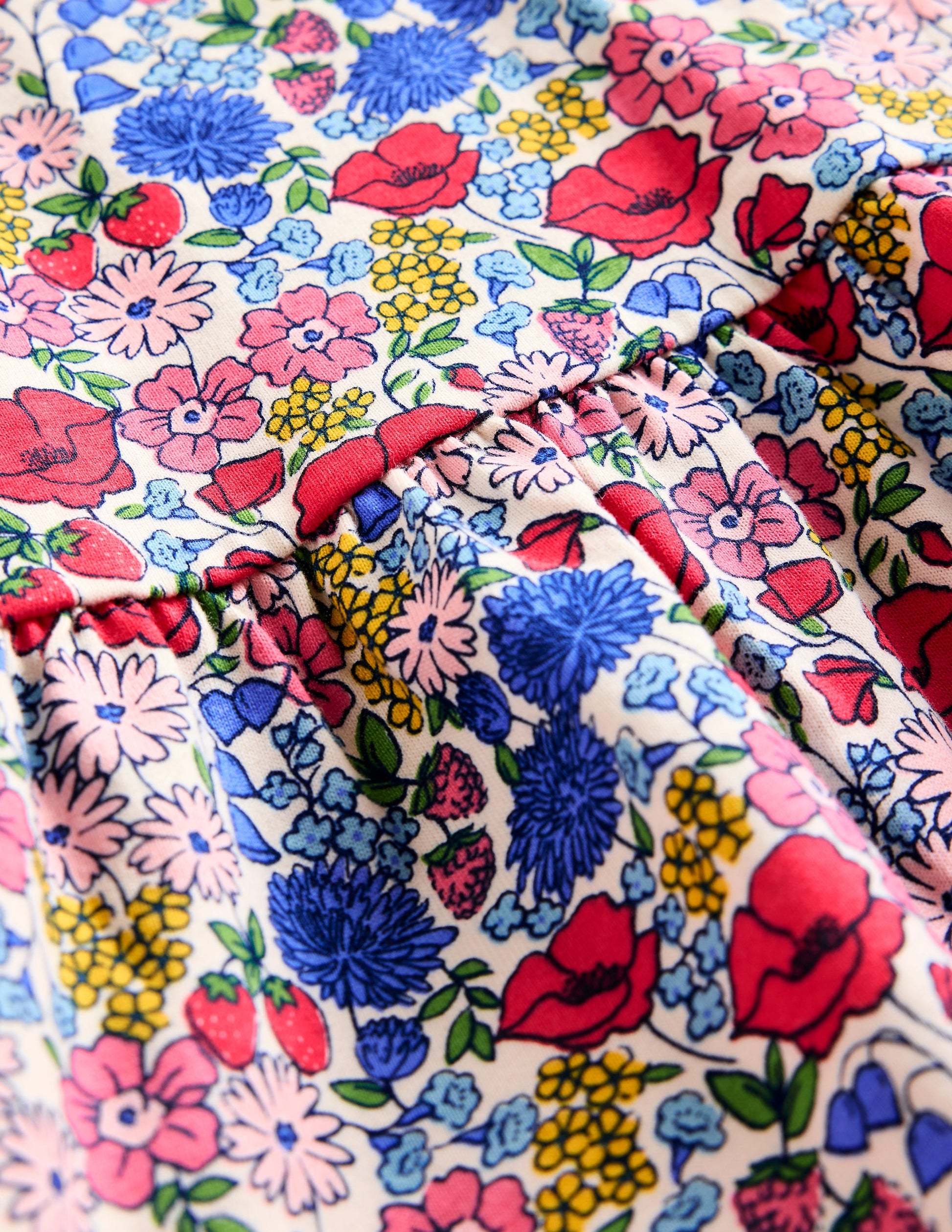 Robe taille basse à bretelles-Bunt Blumenbeet-3