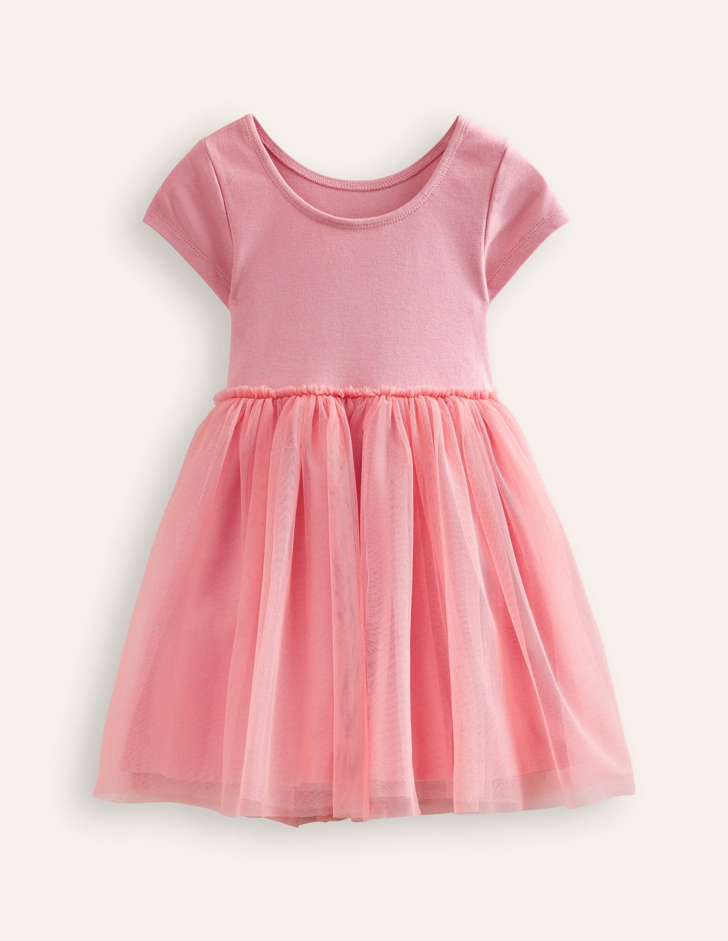 Robe Katie en tulle à appliqué-Licornes rose amande