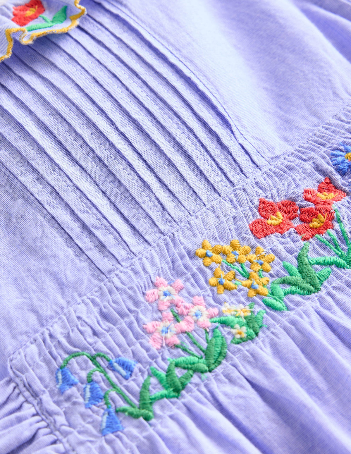 Besticktes Kleid mit Biesen-Durchgängige Stickerei - Image 3