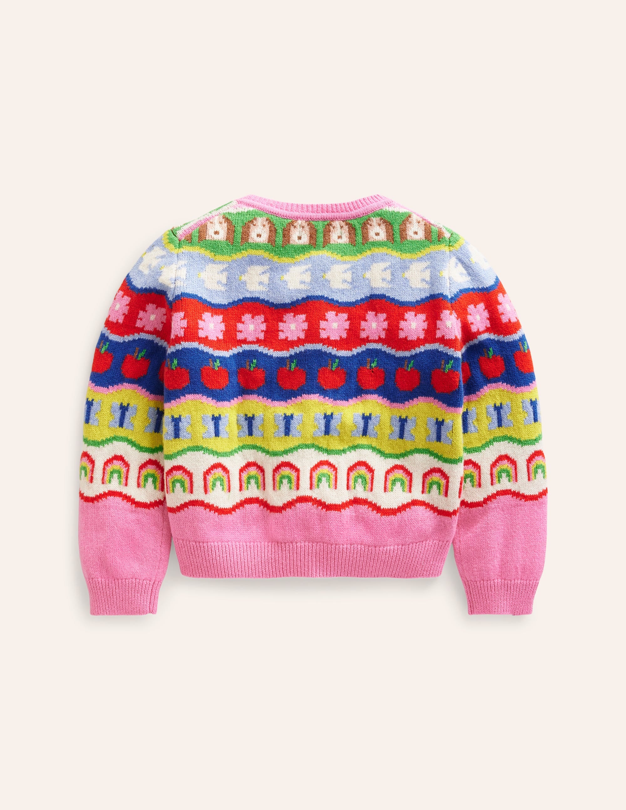 Edie Fair-Isle-Strickjacke-Arc-en-ciel multi - Image 3