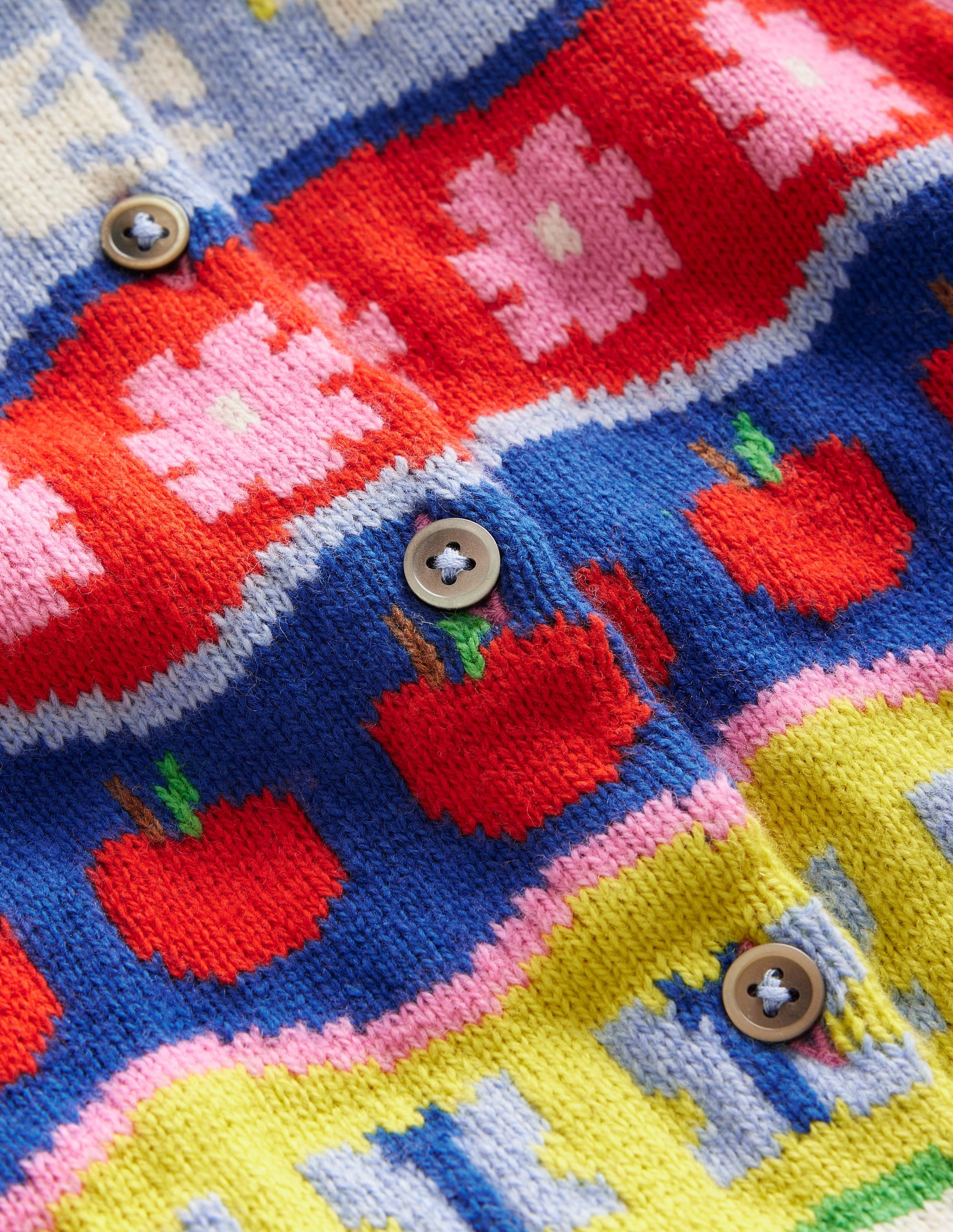 Edie Fair-Isle-Strickjacke-Arc-en-ciel multi-4