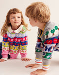 Edie Fair-Isle-Strickjacke-Arc-en-ciel multi