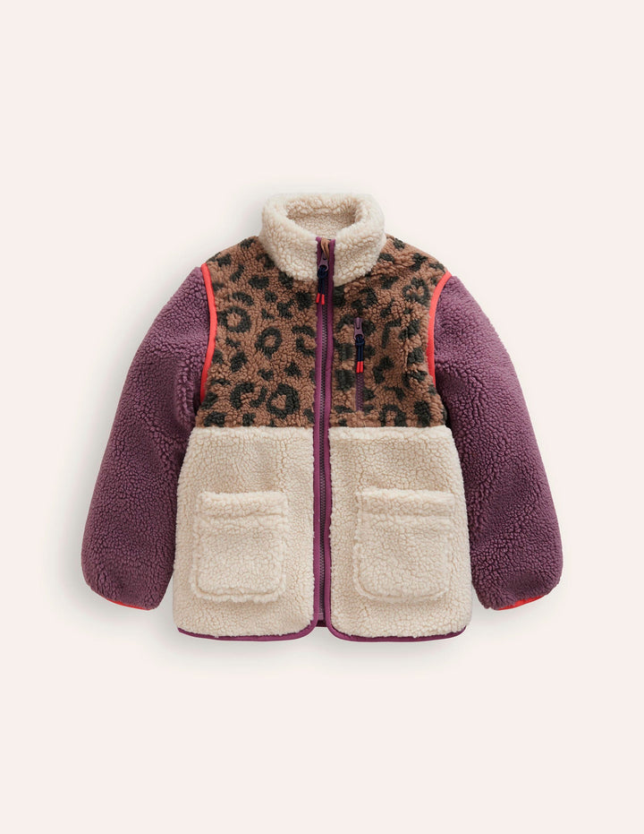 2-in-1-Teddyfell-Jacke-Leopard/Asternlila