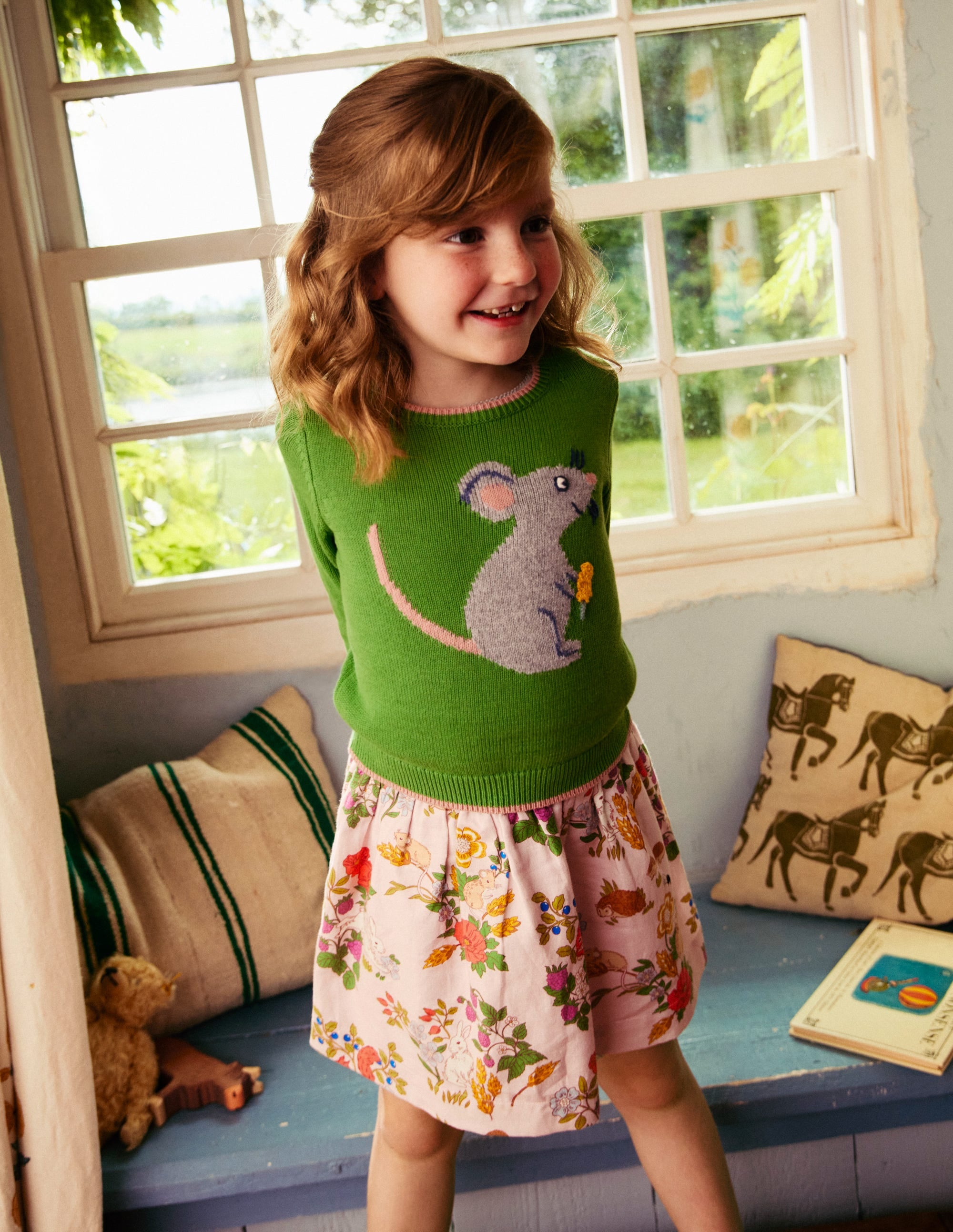 Origineller Pullover mit Logo-Blattgrün Maus - Image 4