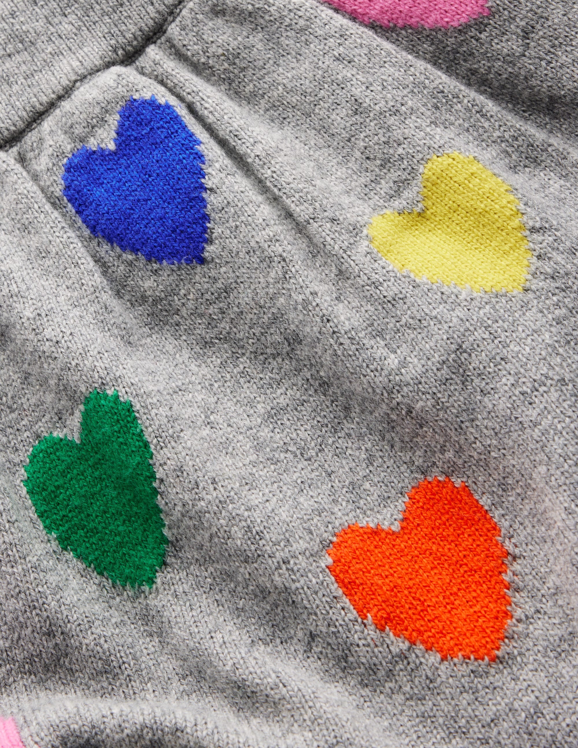 Jupe évasée en maille-Cœurs multi gris - Image 7