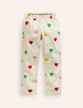 Pantalon à enfiler avec poches cœurs-Cœur confetti multi