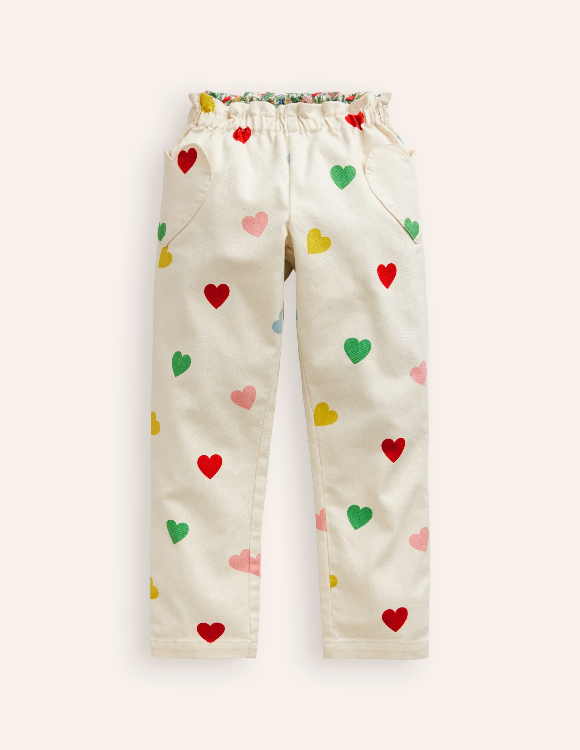 Pantalon à enfiler avec poches cœurs-Cœur confetti multi - Image 1
