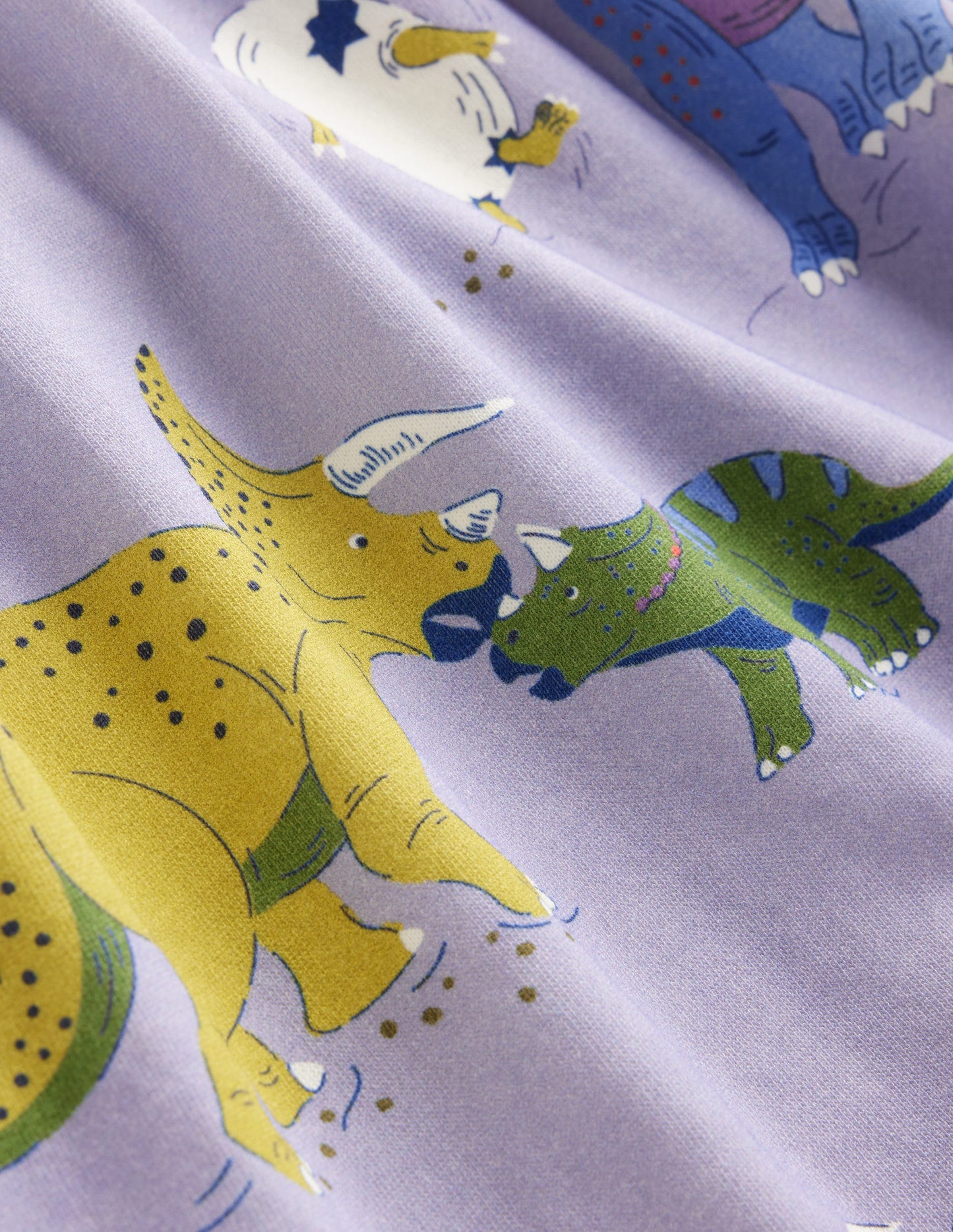 Robe-sweat à envers bouclé-Famille de dinosaures lilas