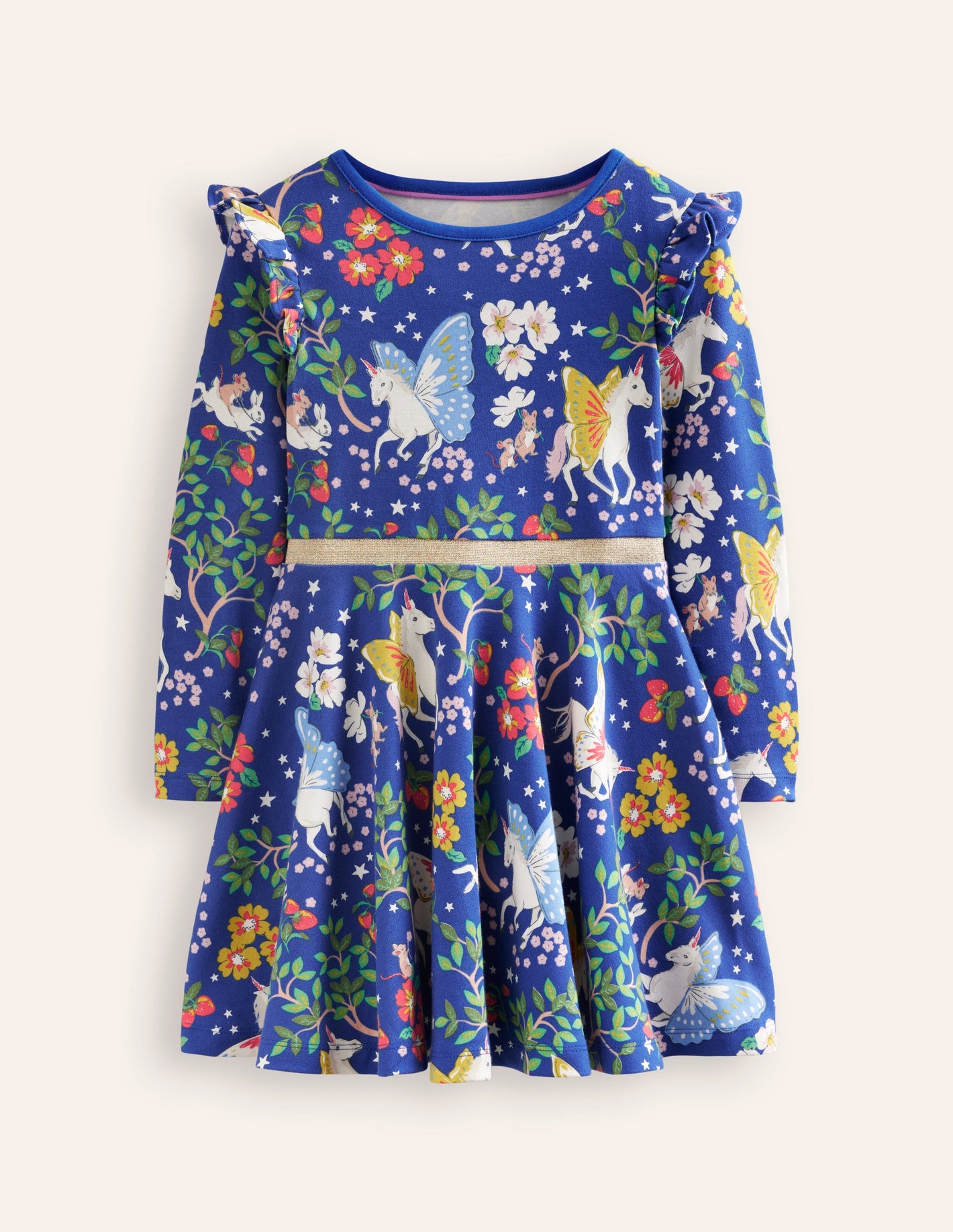 Robe de ballerine Mabel tournoyante-Licorne enchantée bleue