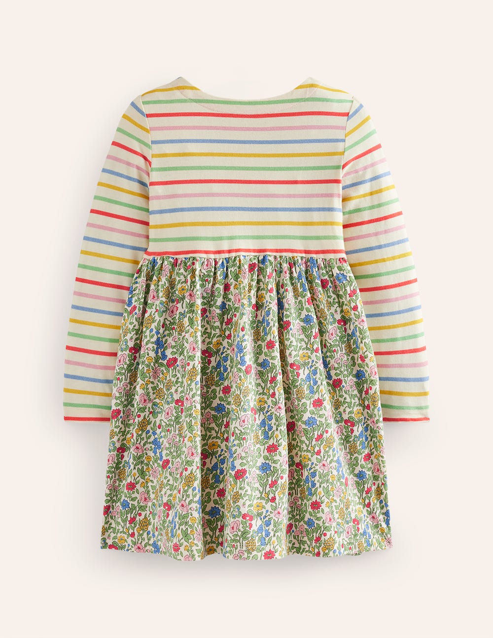 Kuddelmuddel Jersey-Kleid-Bunt mit Blumenwiese - Image 2