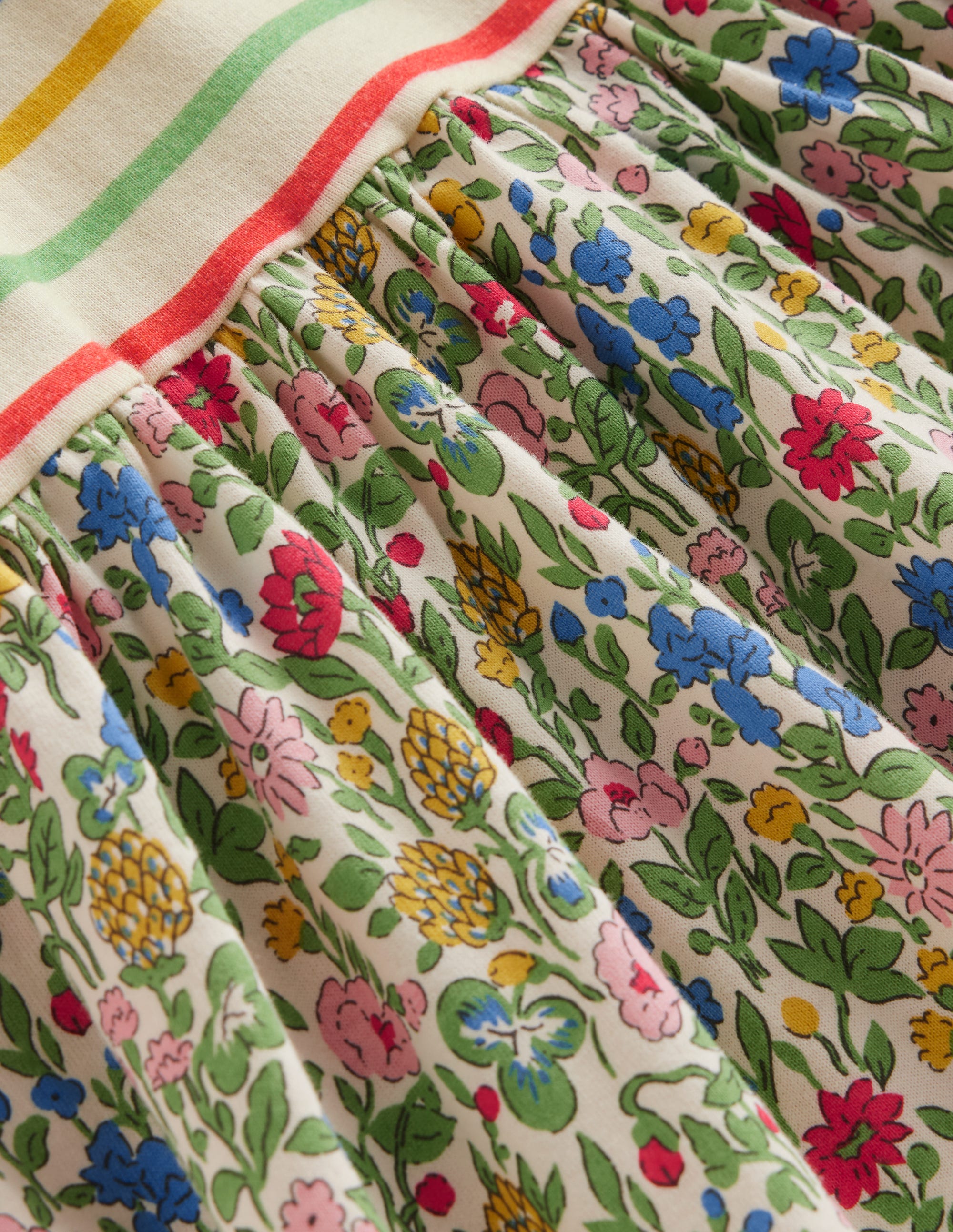 Kuddelmuddel Jersey-Kleid-Bunt mit Blumenwiese - Image 3