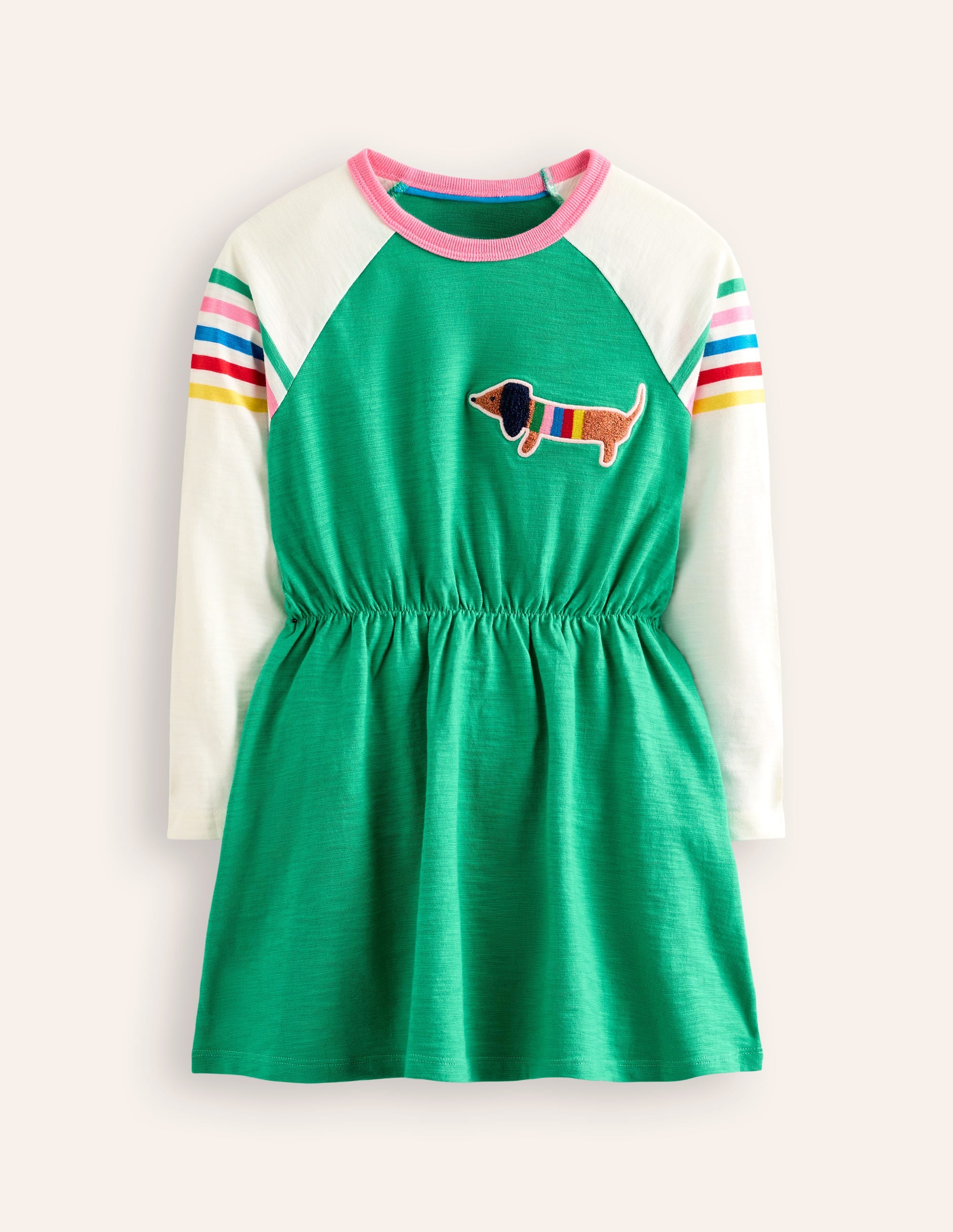 Raglankleid mit Logo-Topasgrün Dackel - Image 1