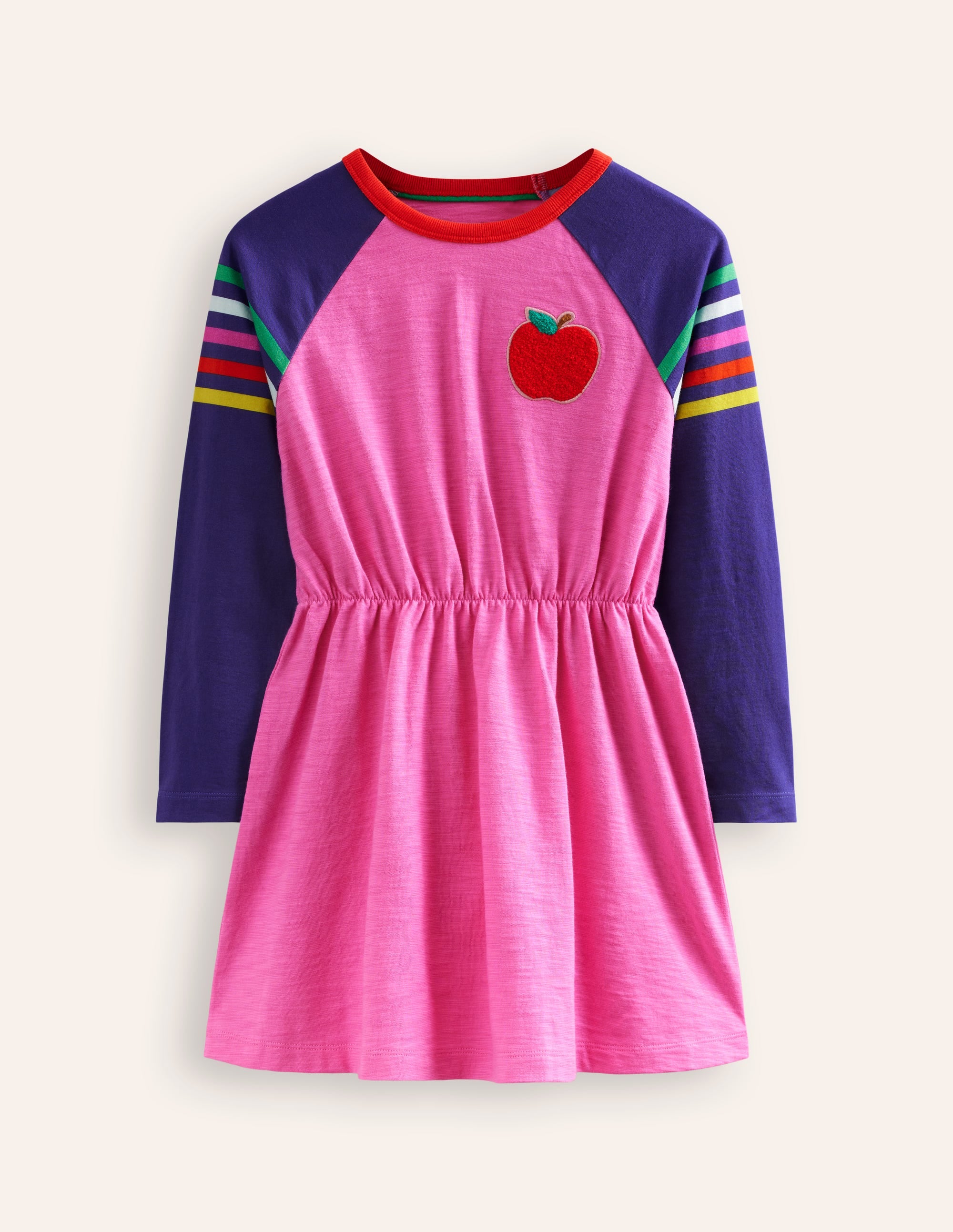 Robe manches raglan à logo-Pomme rose bonheur - Image 1
