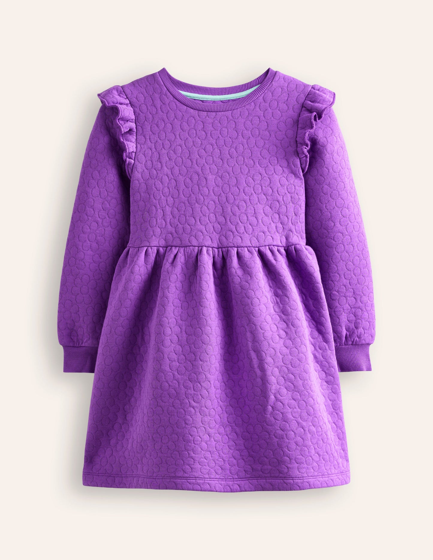 Robe-sweat à fleurs en jacquard-Topaze violette