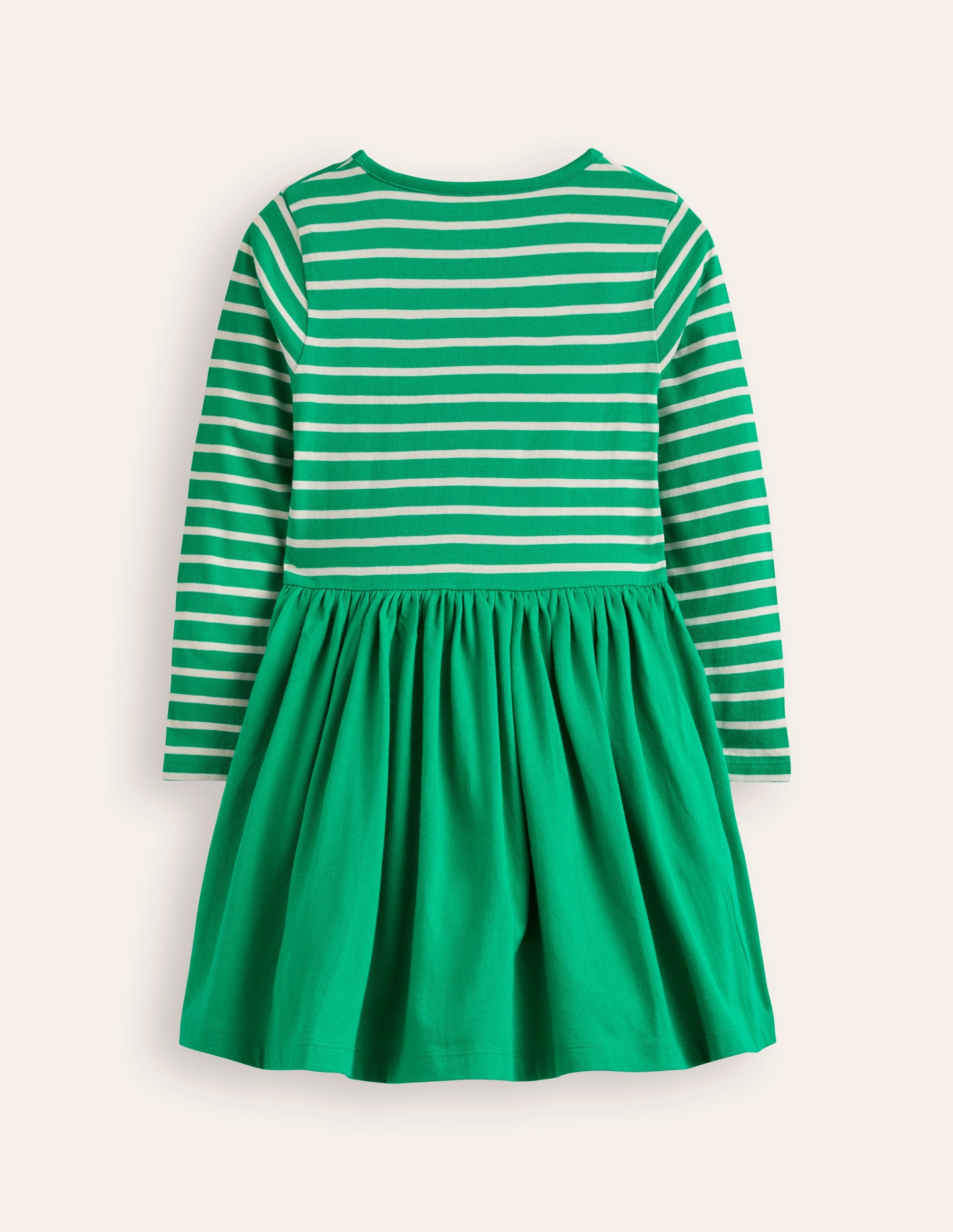 Robe en jersey avec appliqué sur l'ourlet-Animaux vert émeraude vif - Image 2