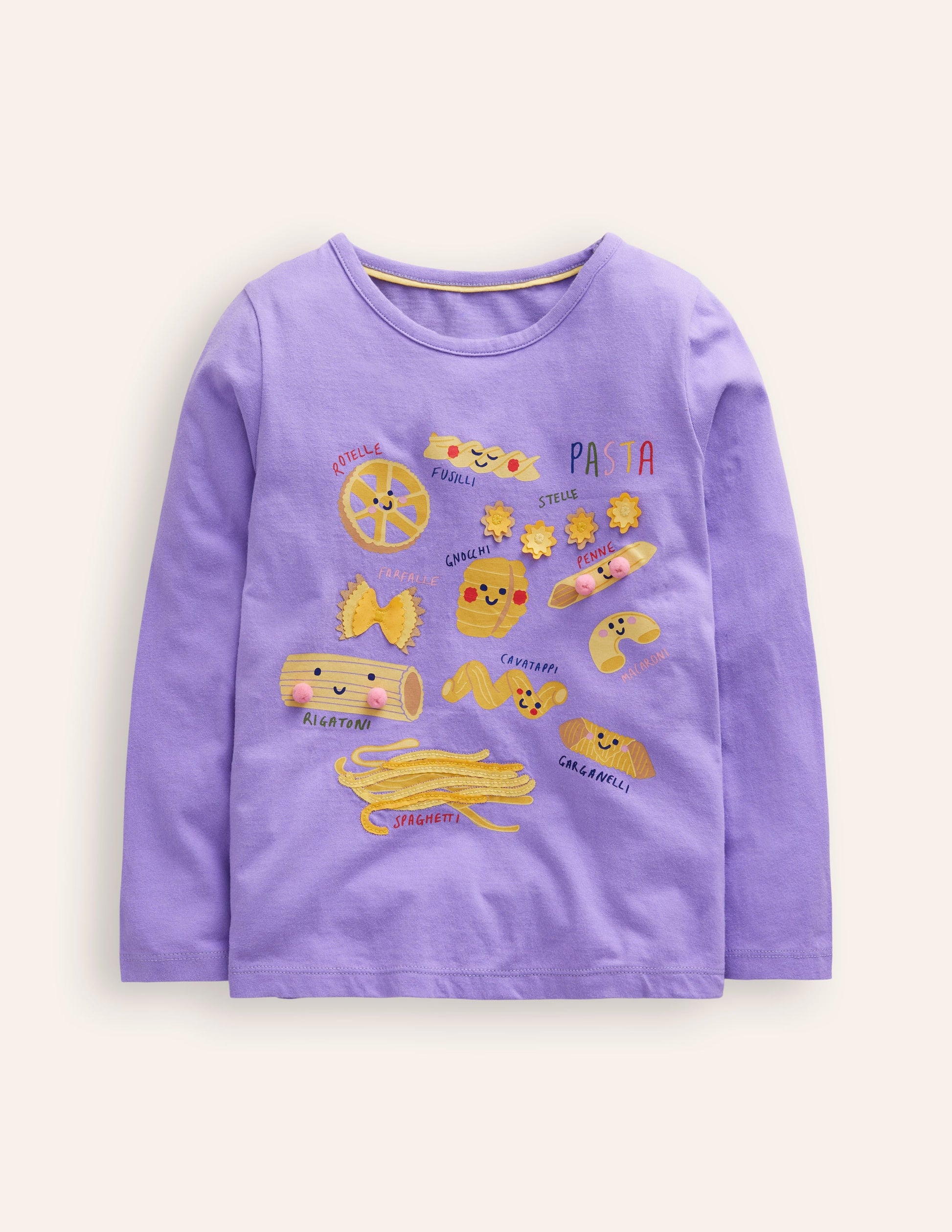 T-Shirt mit Grafikdruck-Asternlila Pasta-1